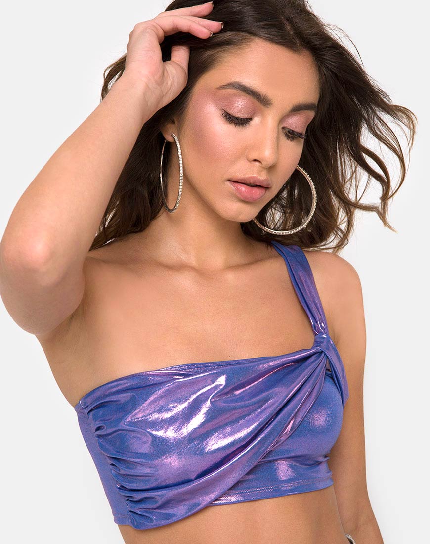 Tetric Top in Metallic Shimmer Lavendar - Awmao