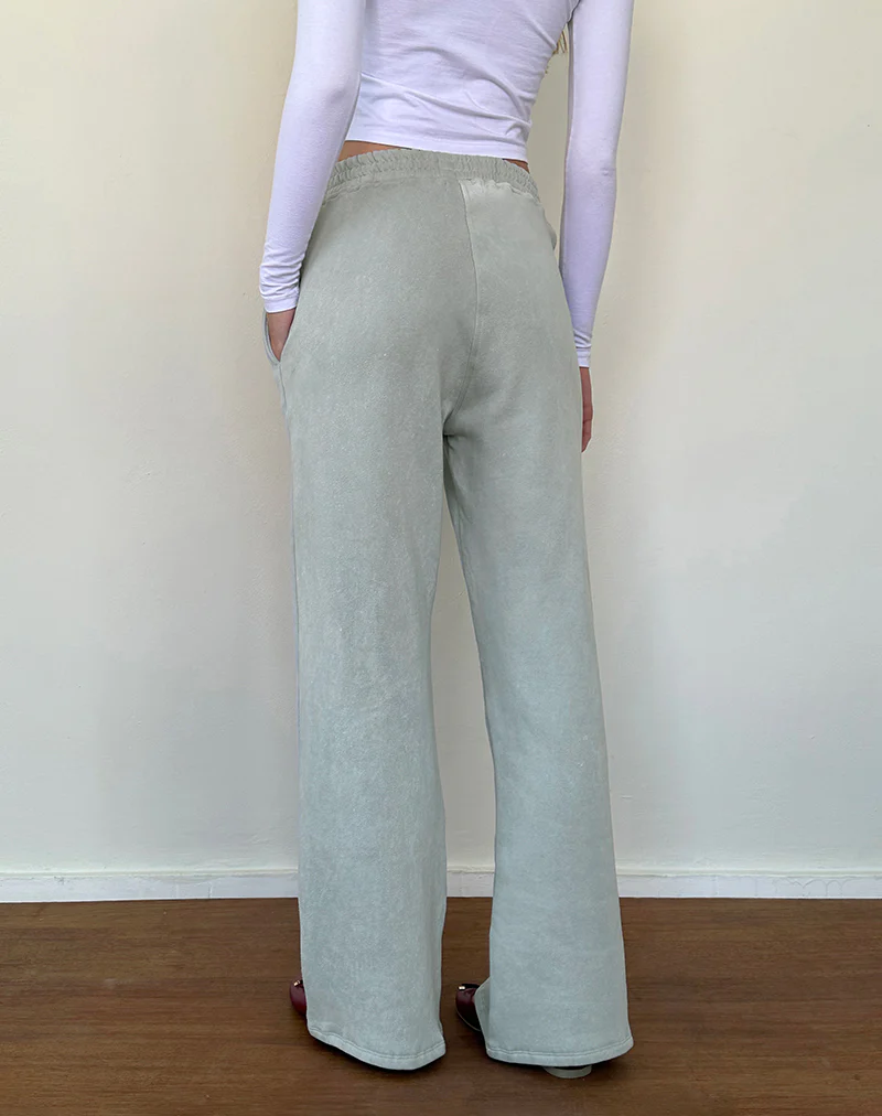 Loose Jogger in Ecru with Motel Cashmere Embroidery - Awmao