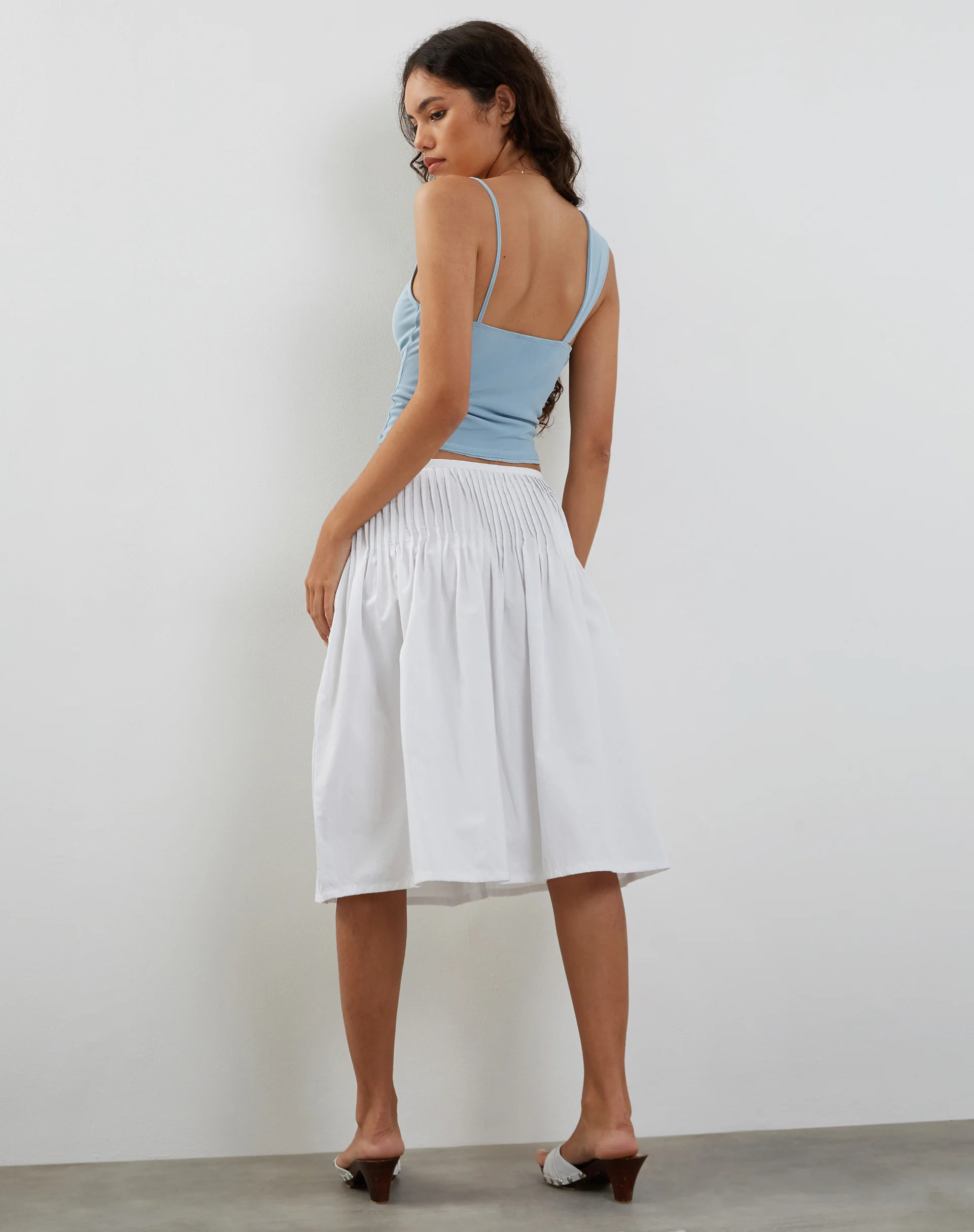 Sambu Mesh Vest Top in Pastel Blue - Awmao
