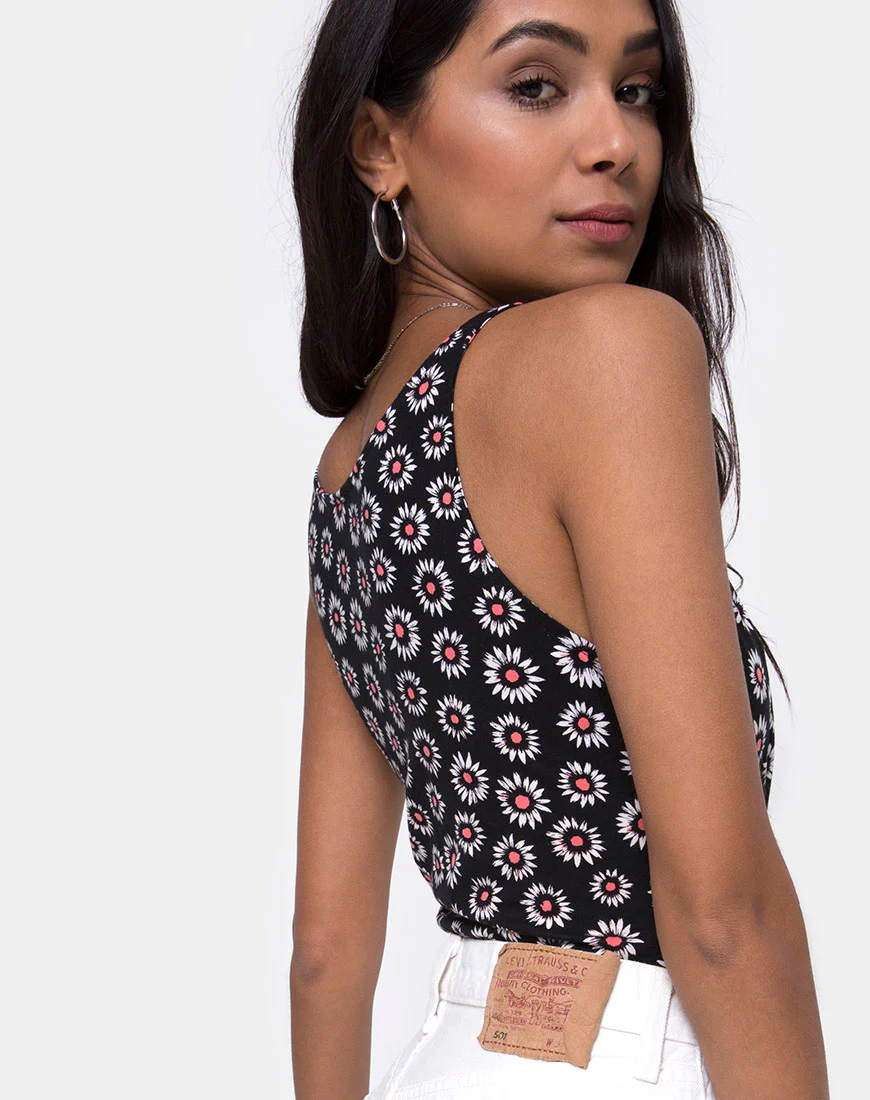Jairi Wrap Bodice in Dancing Daisy - Awmao