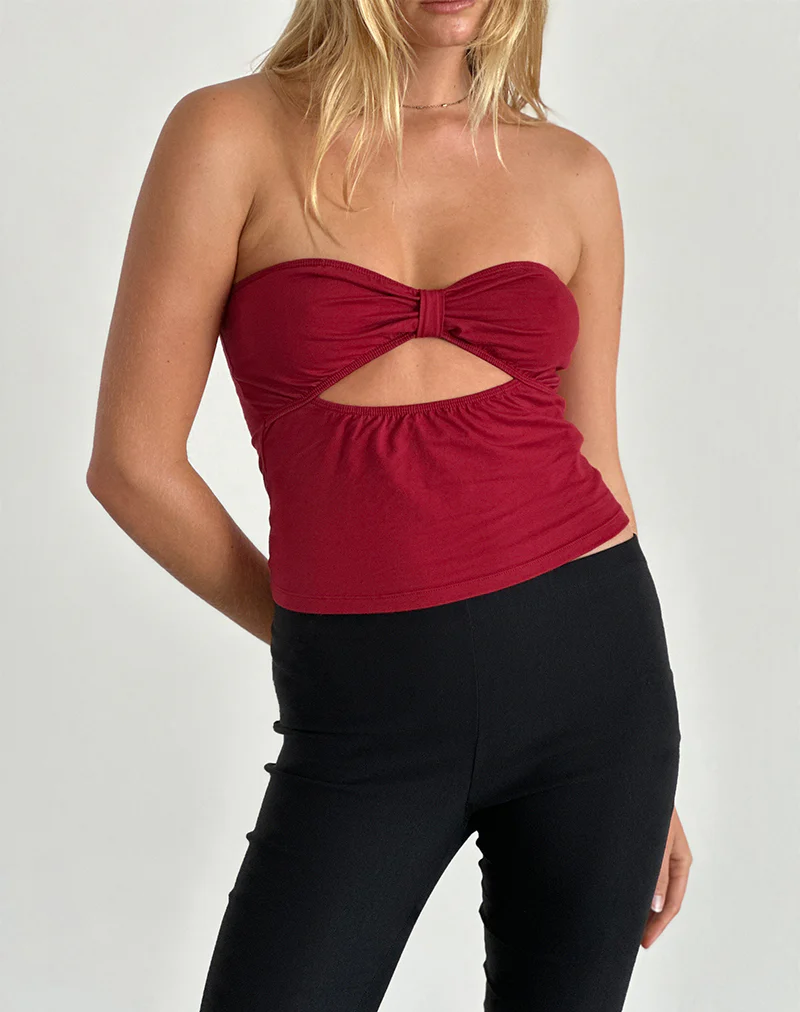 Tifose Twist Front Top in Adrenaline Red - Awmao