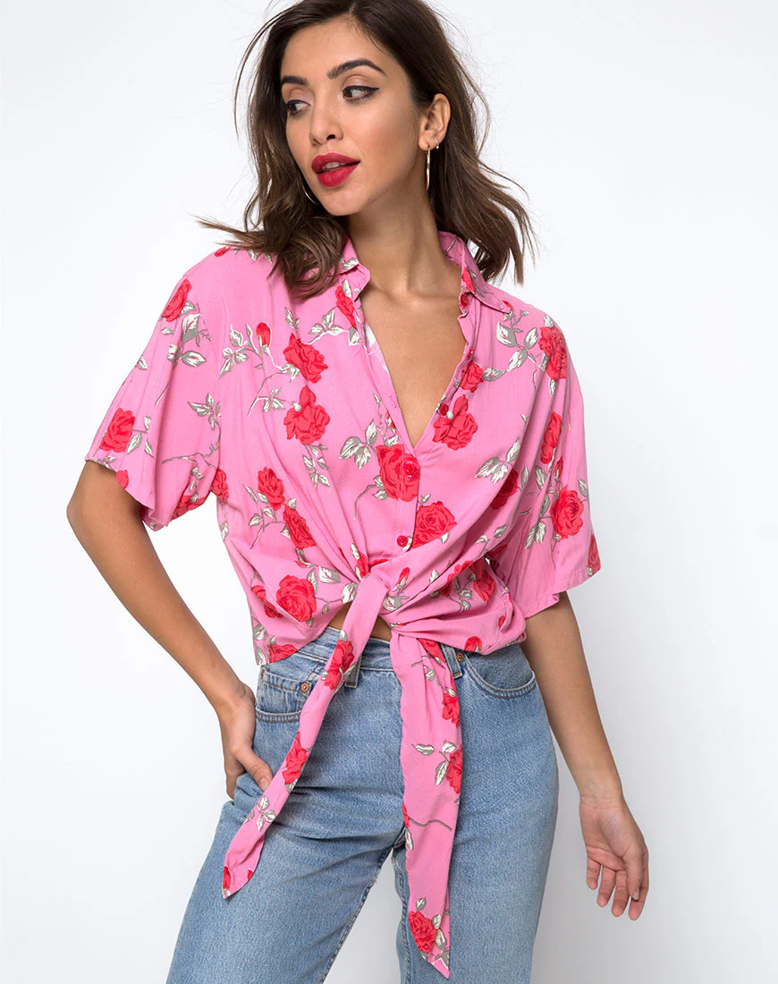 Vual Shirt in Candy Rose - Awmao