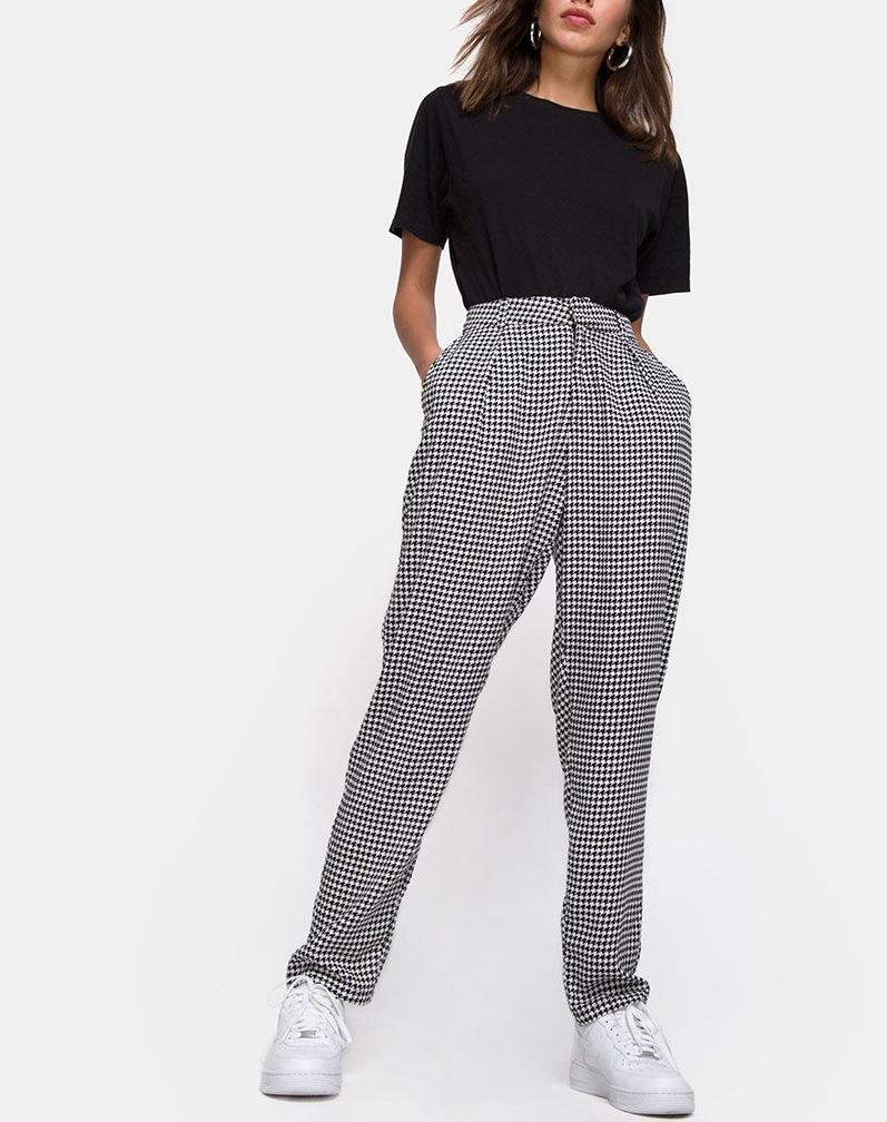 Dastan Trousers in Small Dogtooth - Awmao