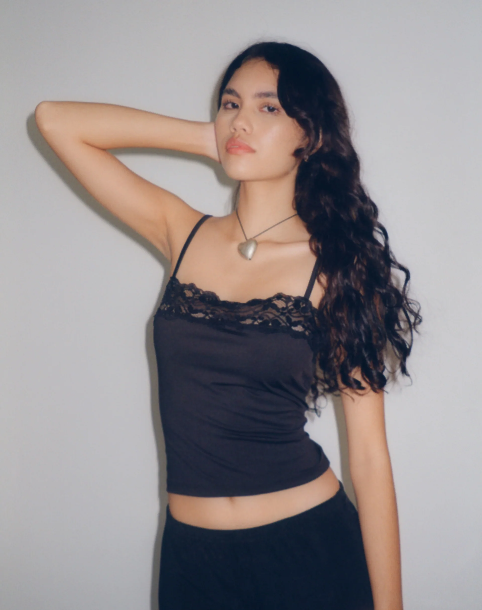 Tucci Crop Top in Black - Awmao