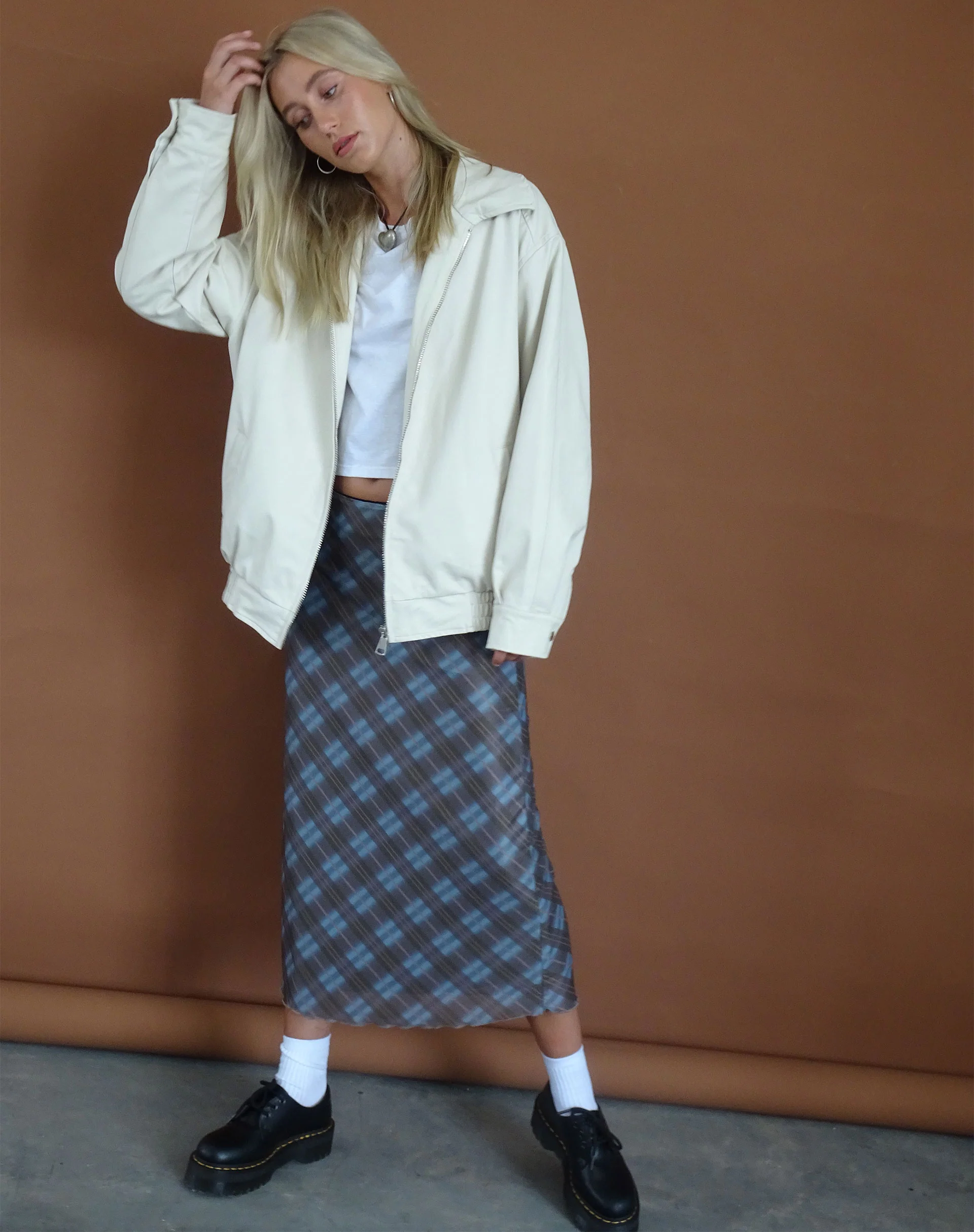 Cavita Jacket in PU Cream - Awmao