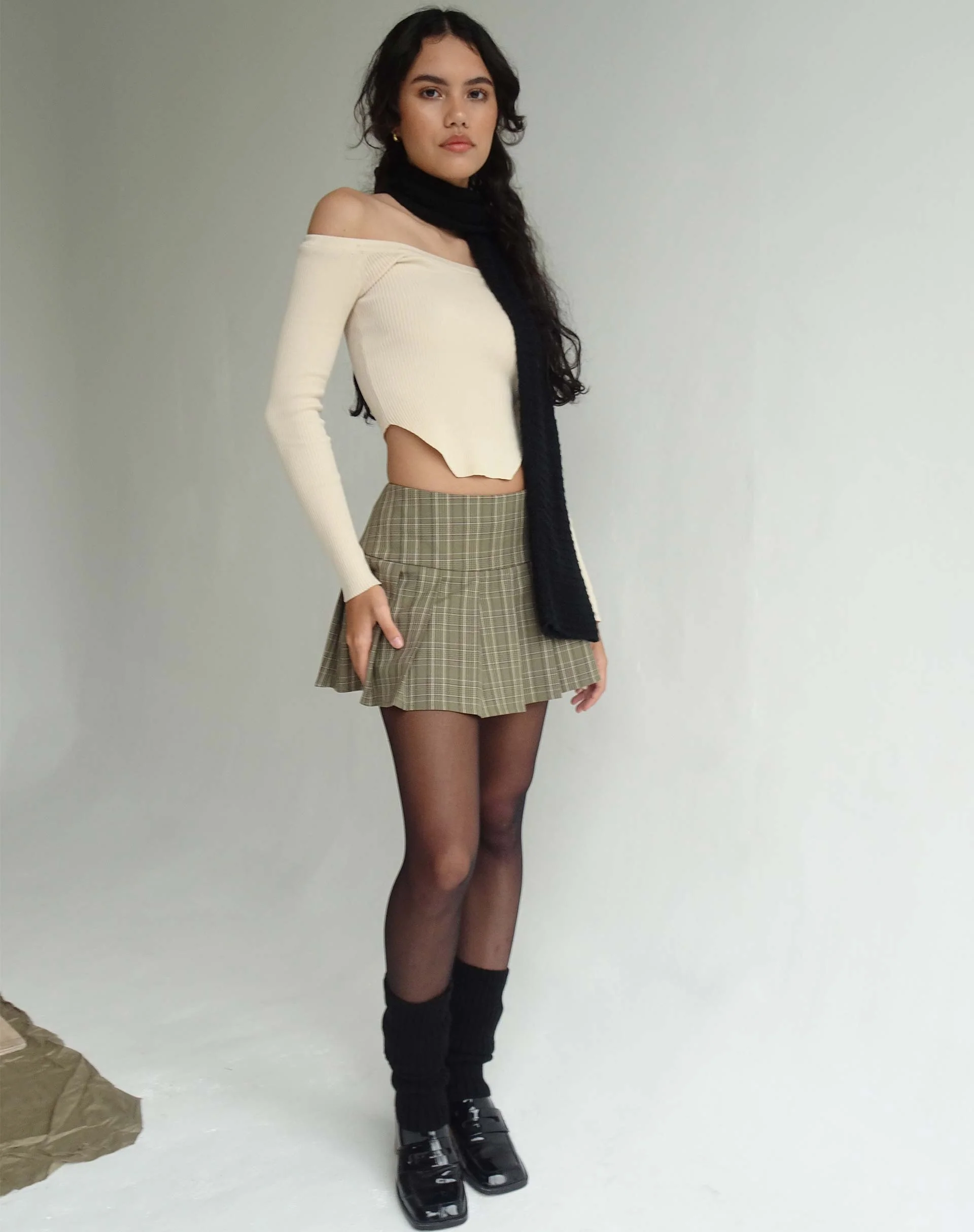 Elsie Bardot Top in Vanilla Ice - Awmao
