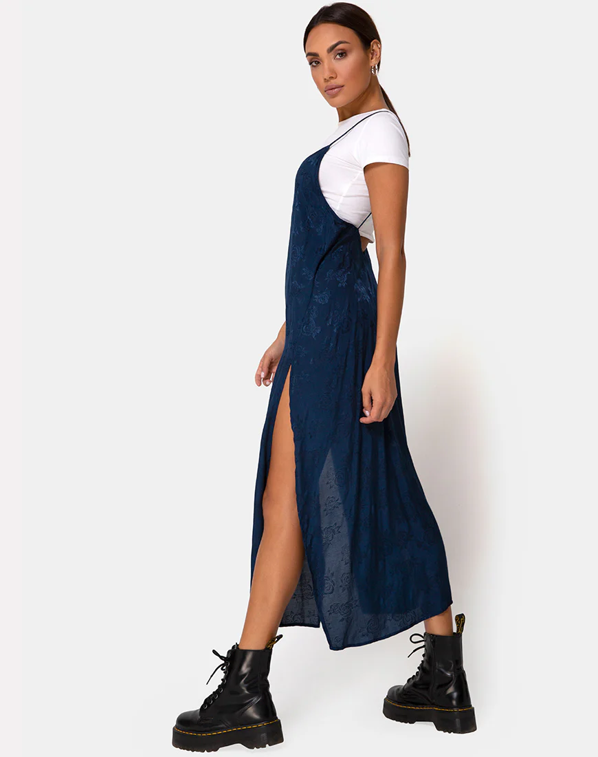 Hime Dress in Satin Blue Rose - Awmao