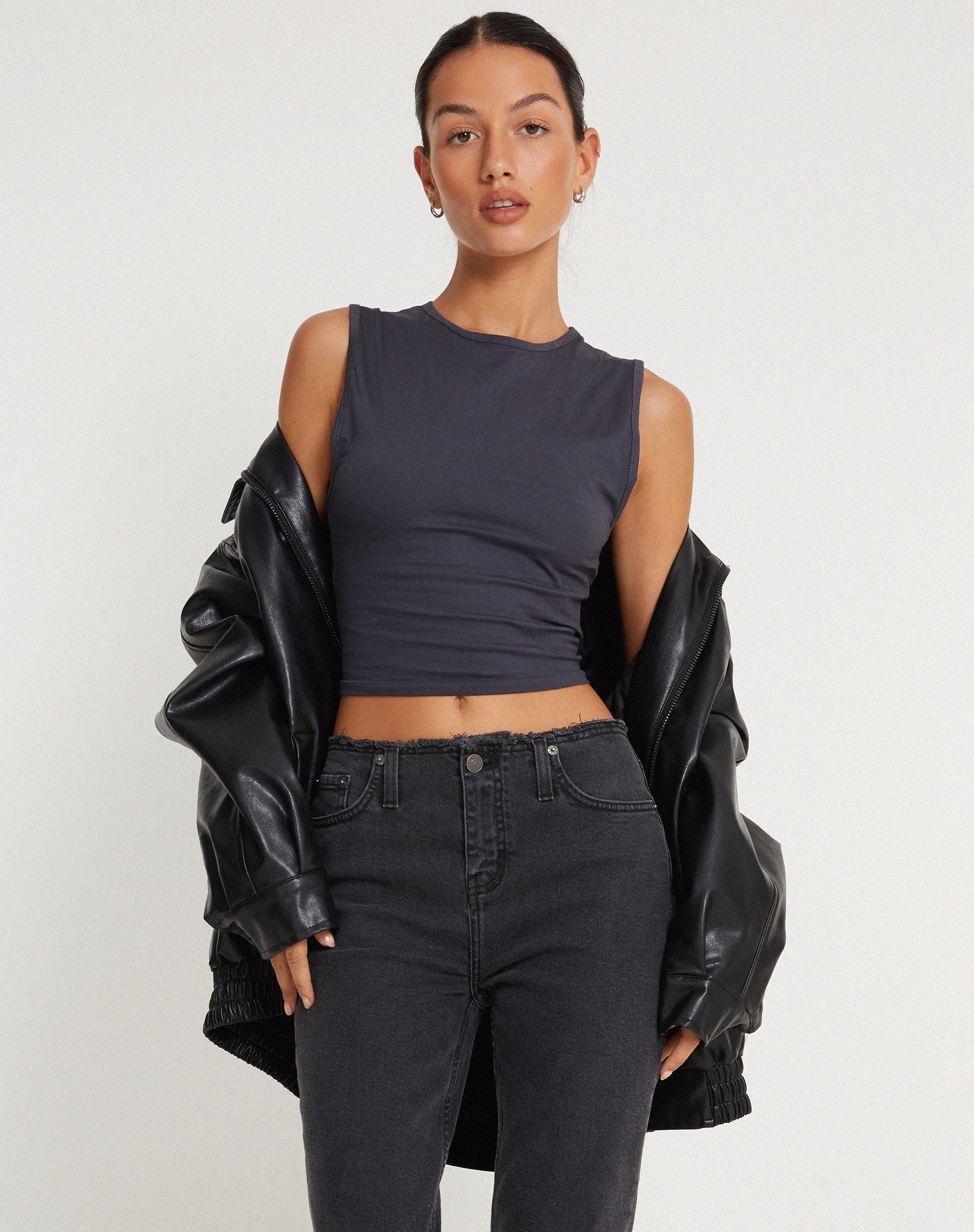 Monlo Vest Top in Ocean Storm - Awmao