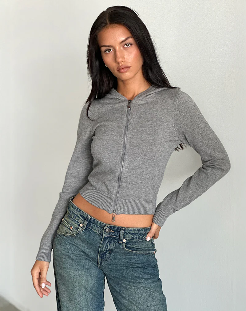 Zella Cardigan in Grey - Awmao