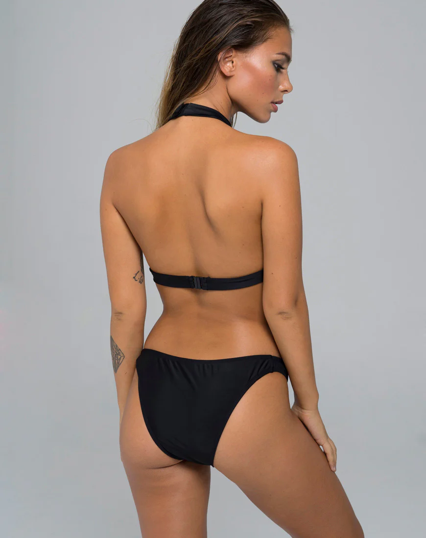 Taylor Bikini Top in Spandex Black - Awmao