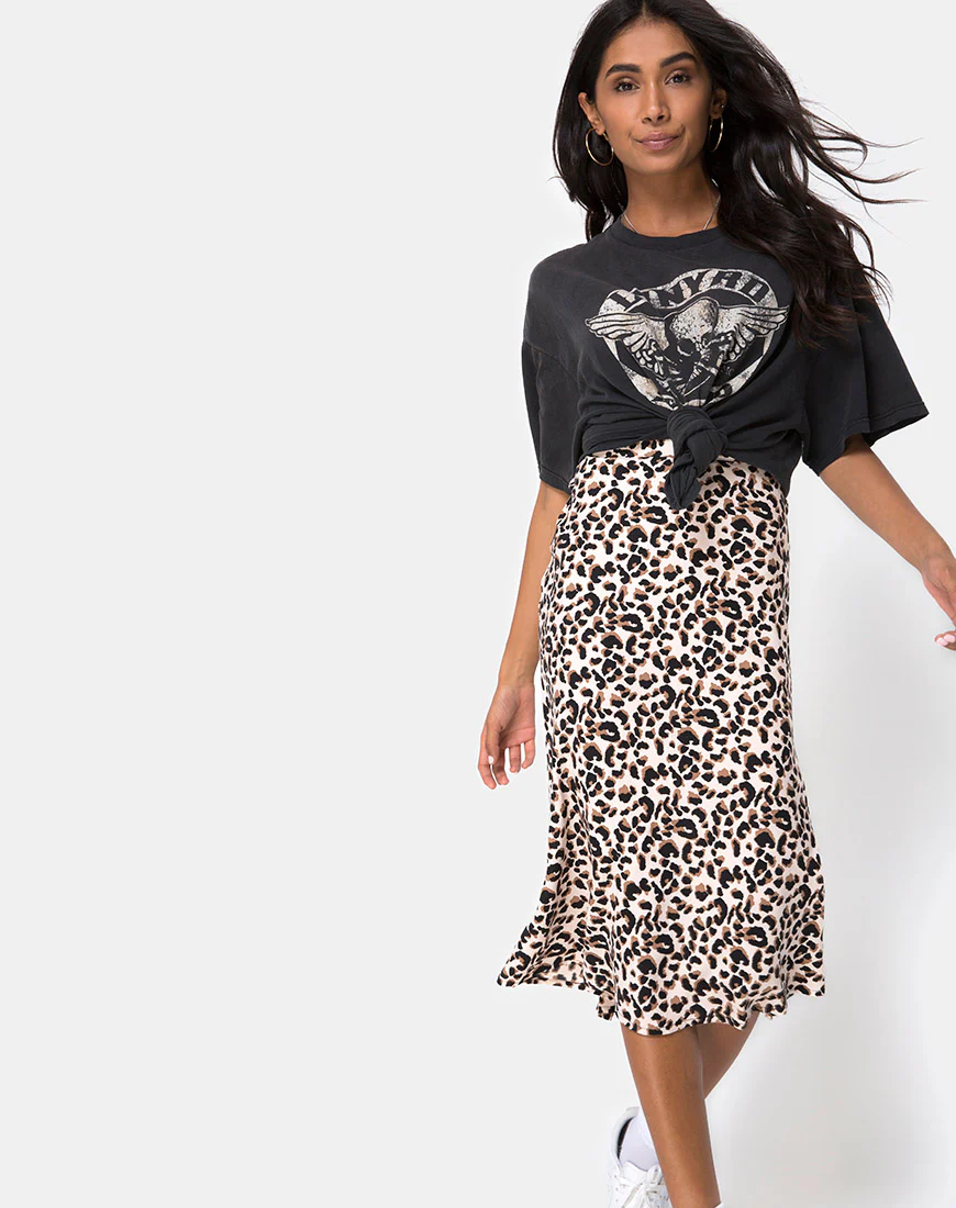 Tauri Midi Skirt in Pink Panther - Awmao