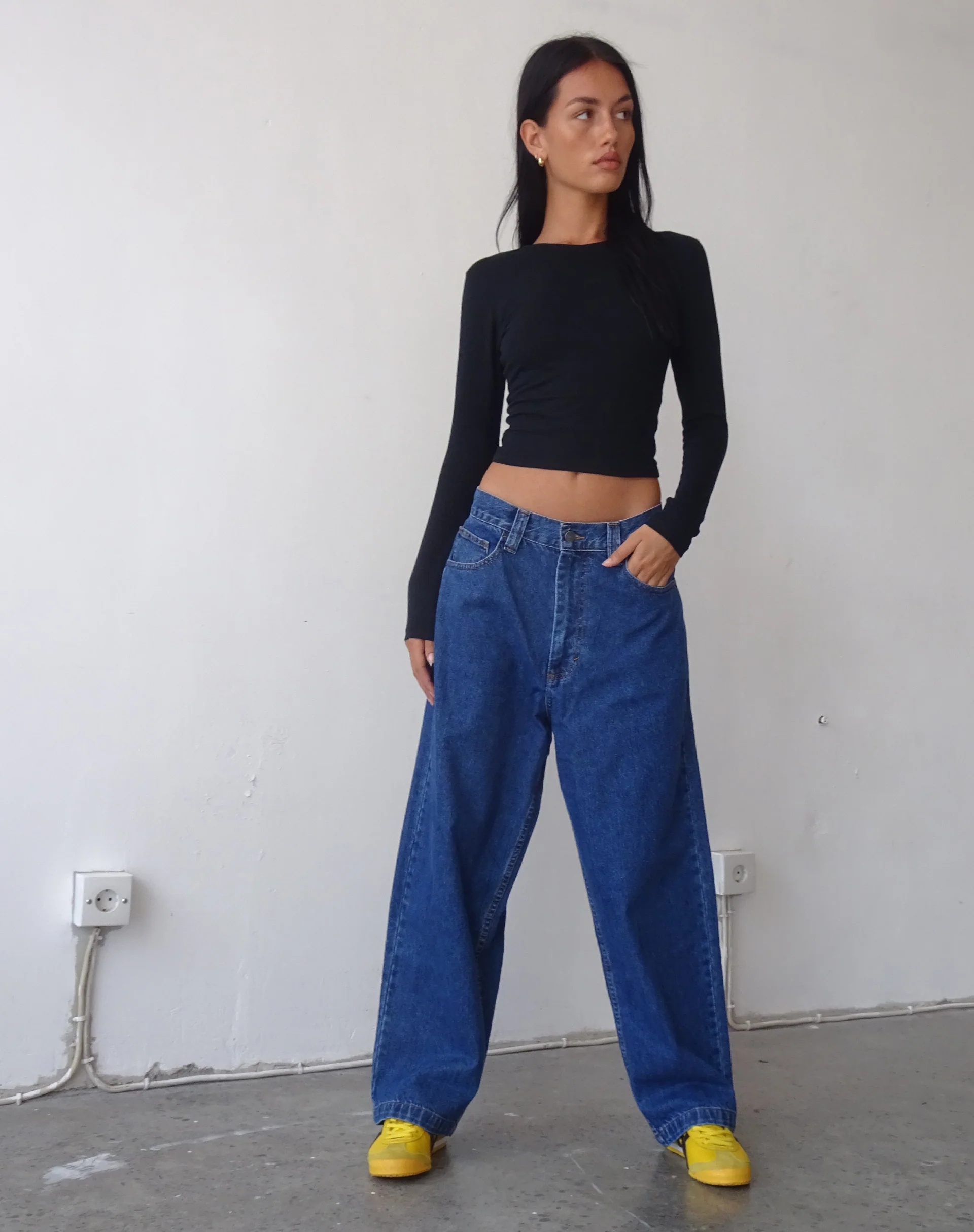 Skater Low Rise Jean in Core Blue Stone - Awmao