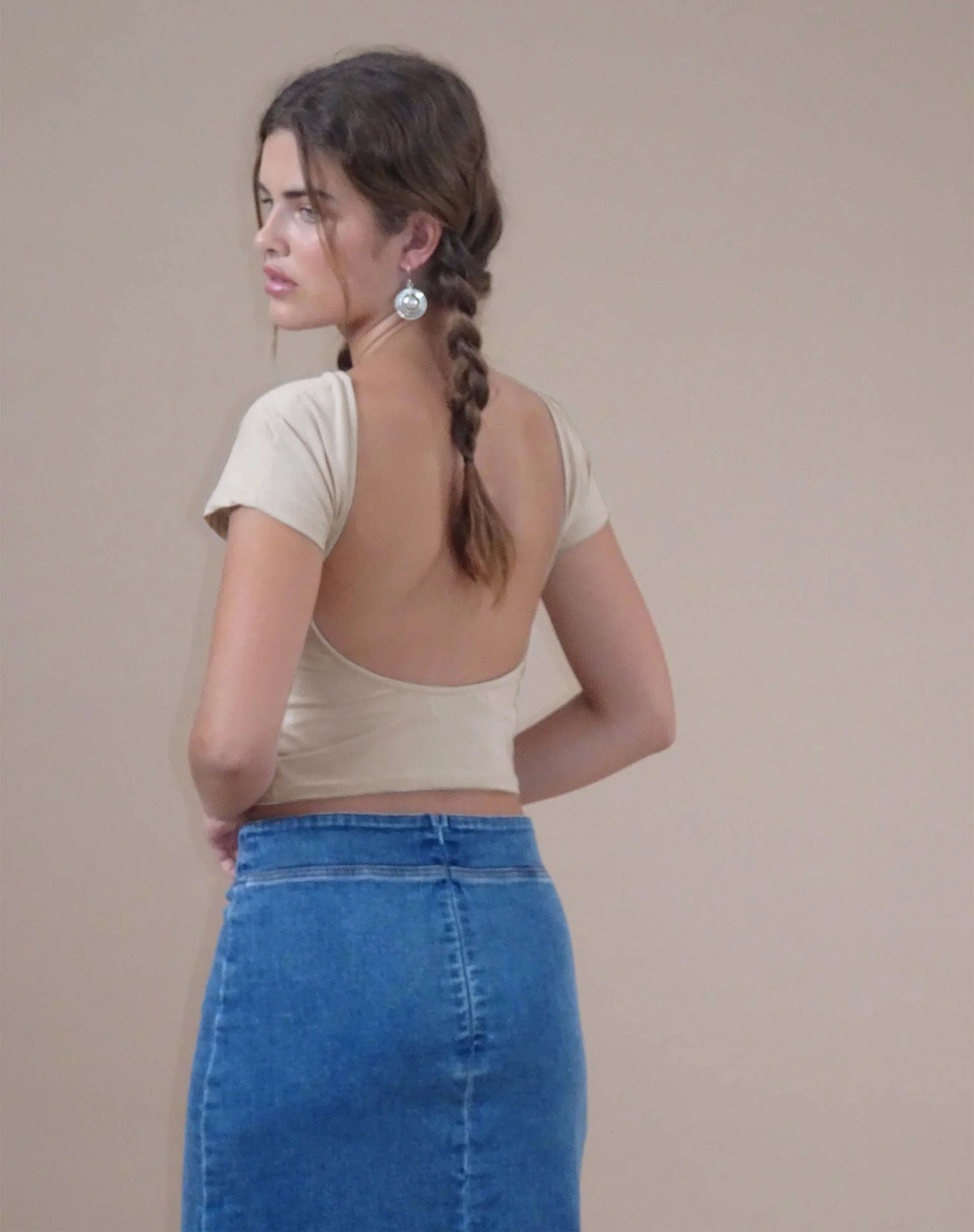 Xiwang Crop Top in Coconut Milk - Awmao