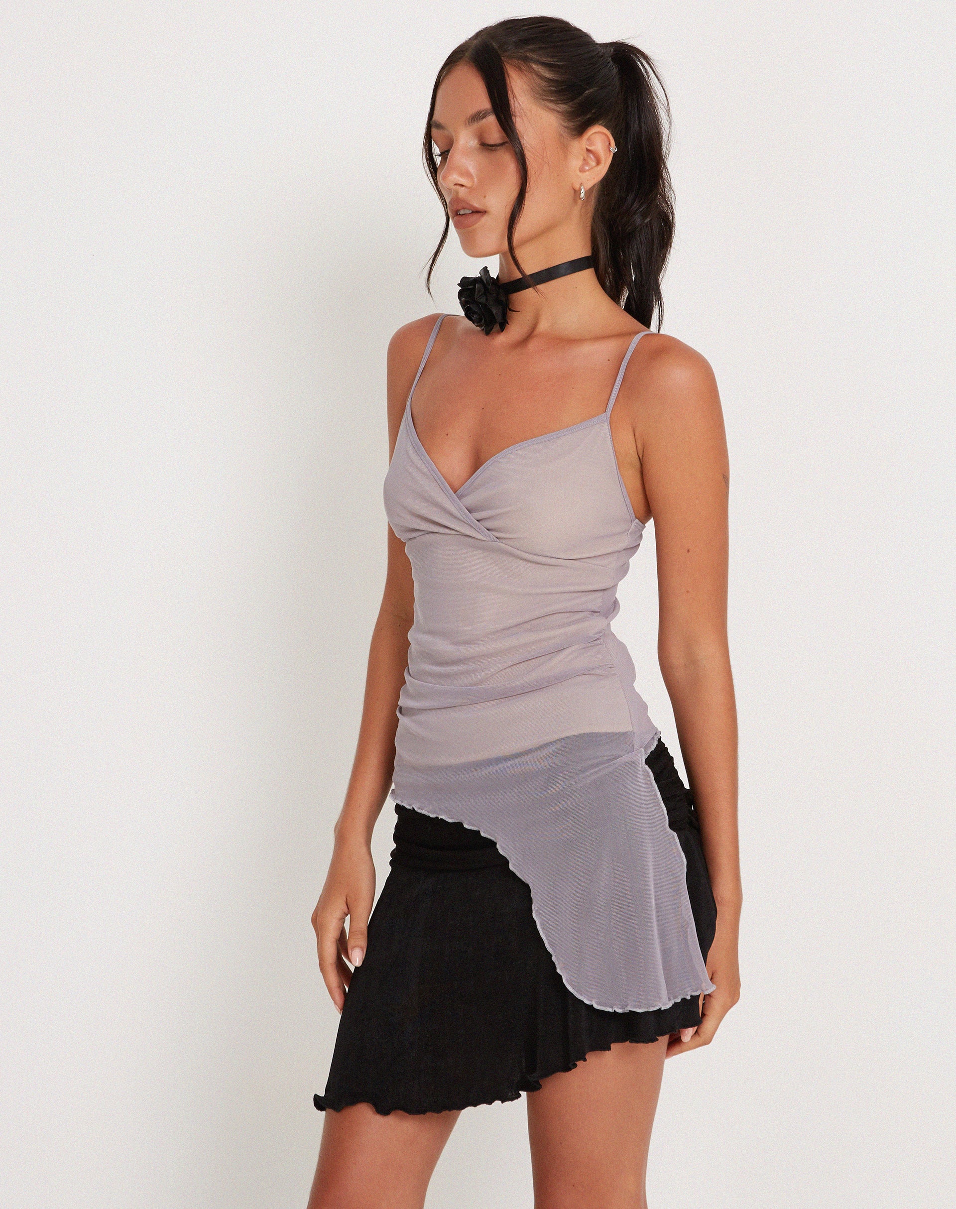 Waca Top in Light Grey with Cream Lining - Awmao
