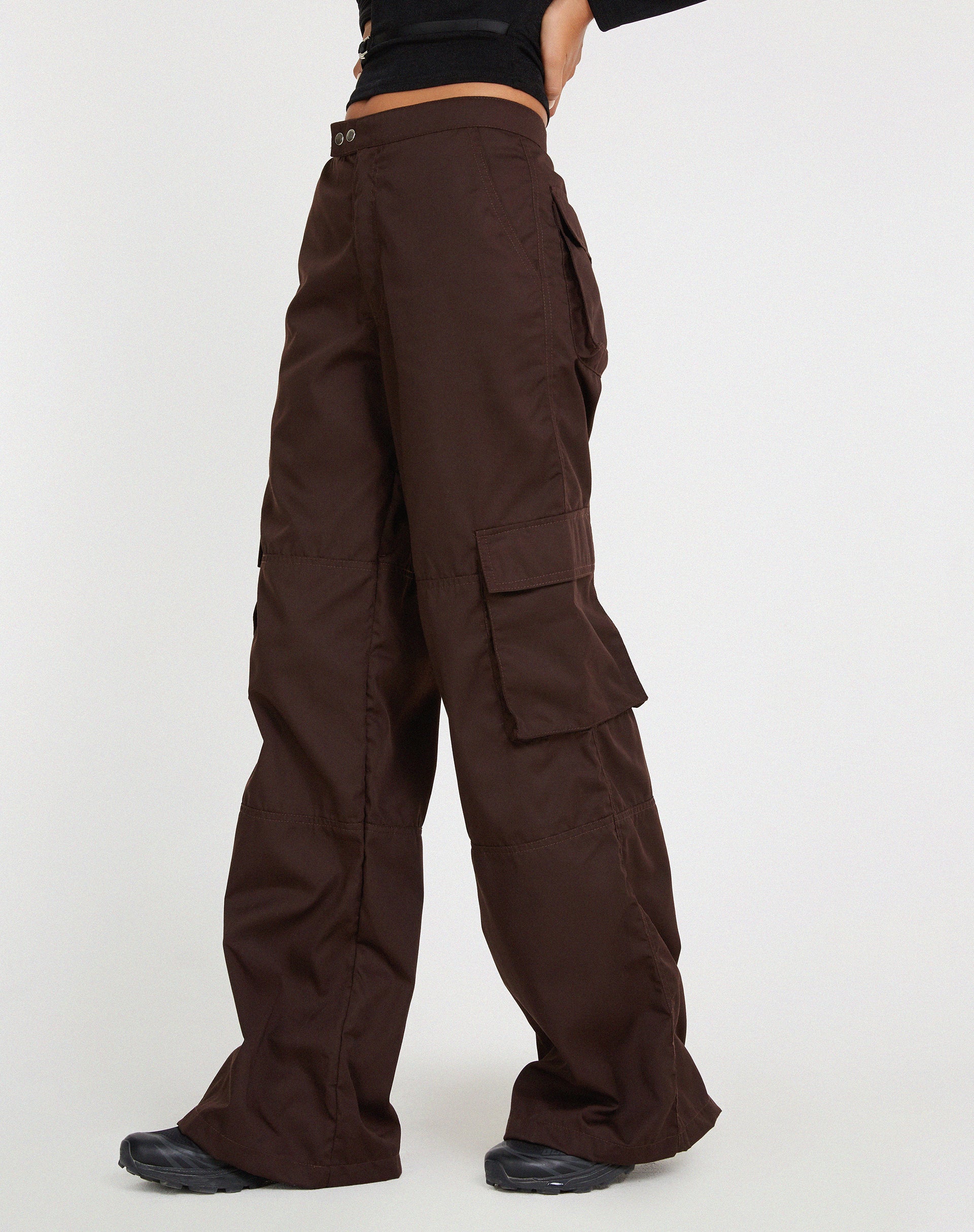 Saul Cargo Trouser in Dark Brown - Awmao