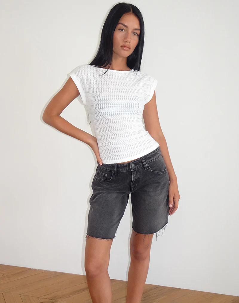 Nova Top in Textured White - Awmao