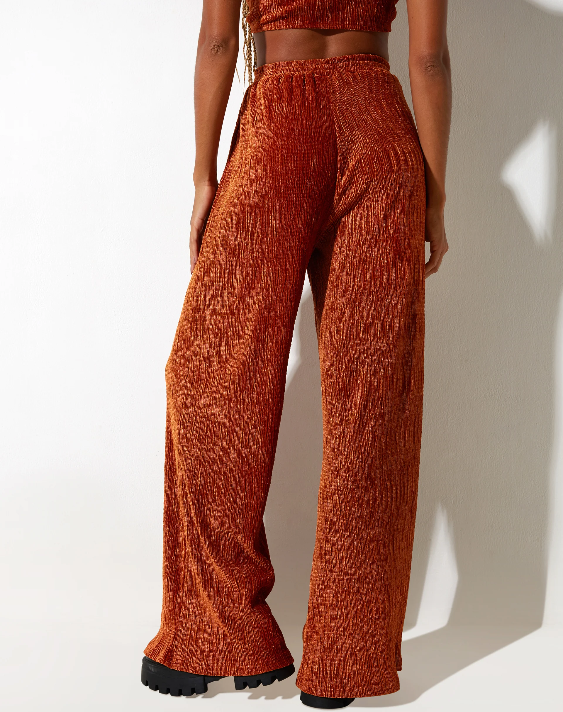 Obeli Trouser in Velvet Rust - Awmao