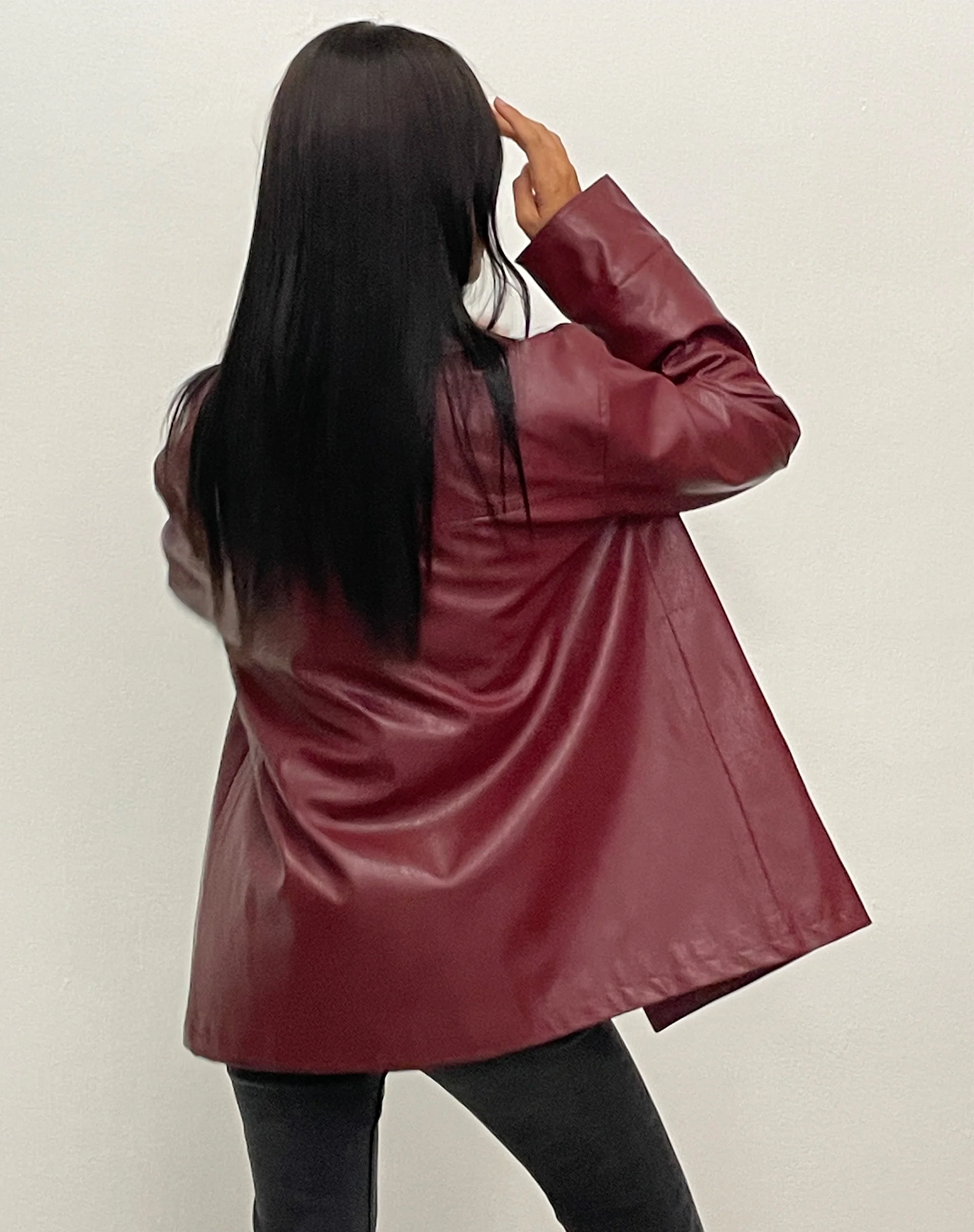 Walta Jacket in PU Redwood - Awmao