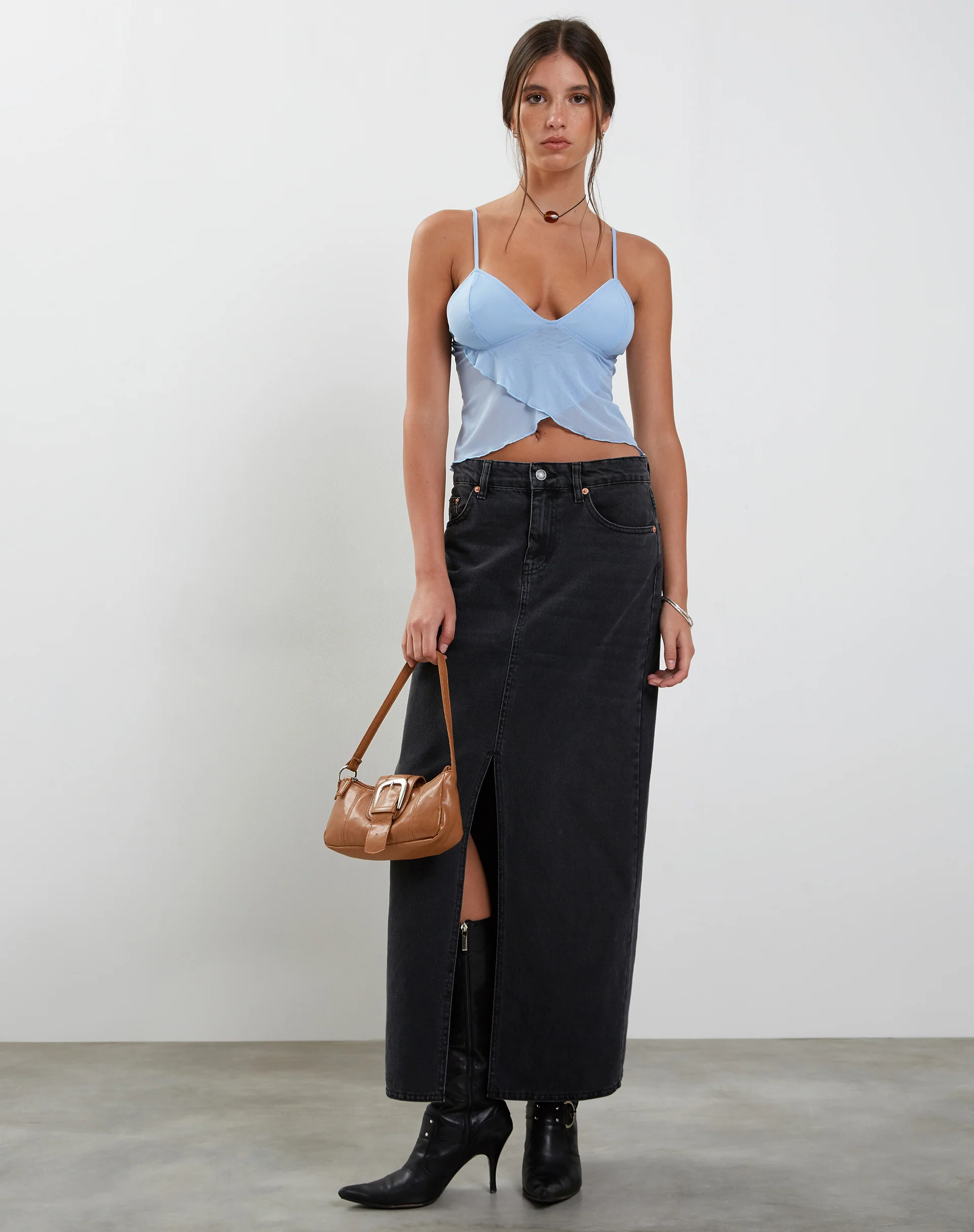 Cojira Mesh Butterfly Top in Baby Blue - Awmao