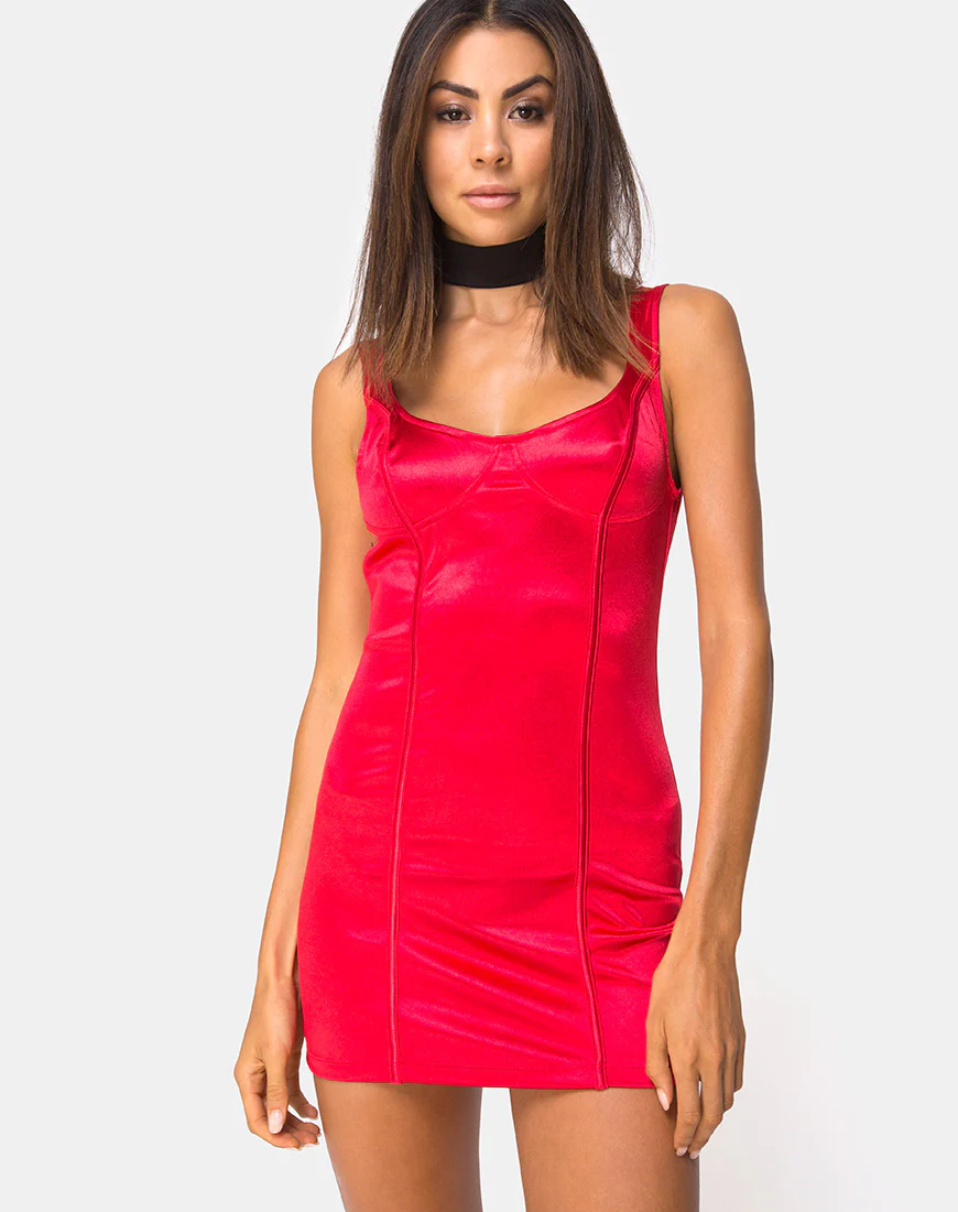 Atel Dress in Red - Awmao