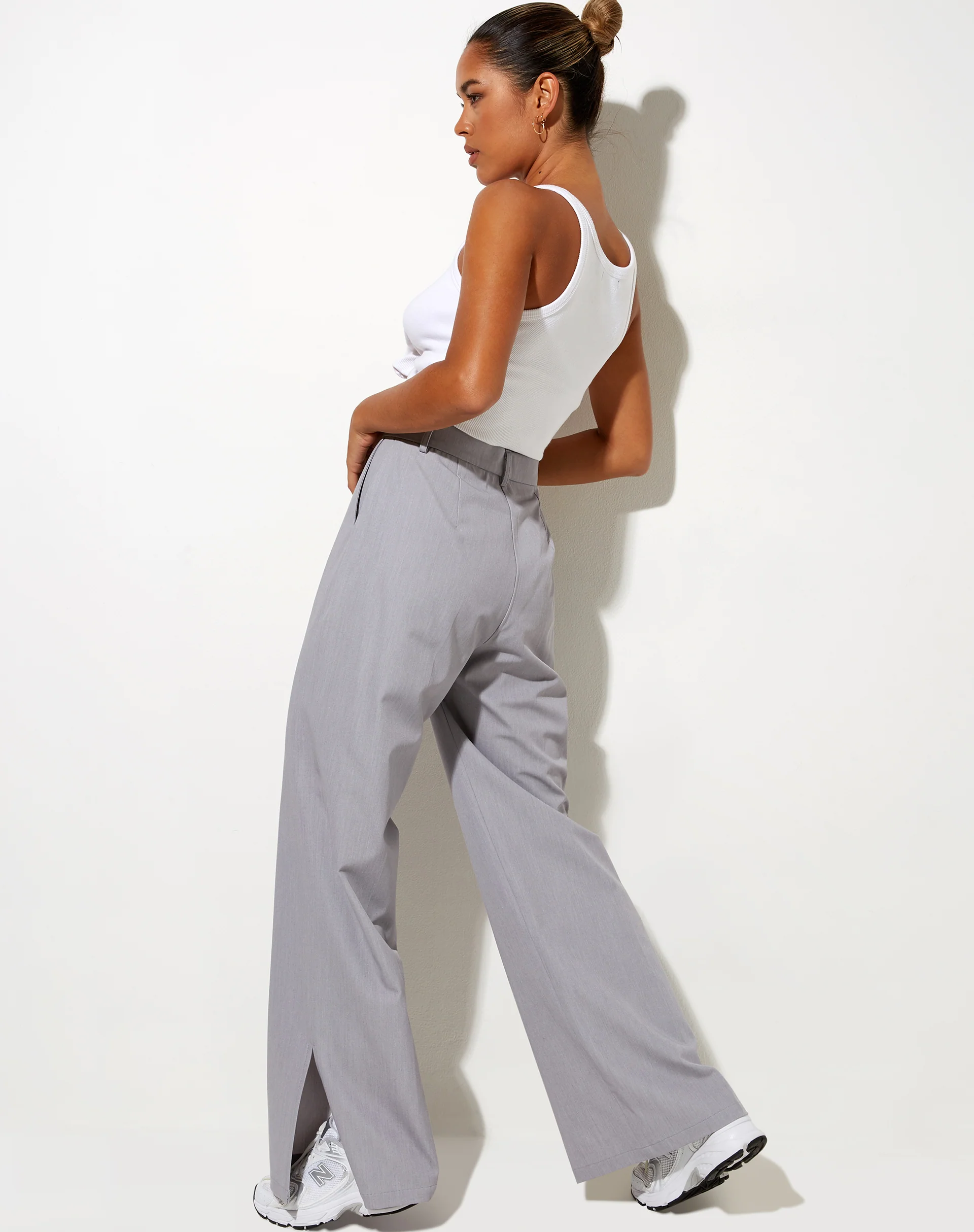 Abby Trouser in Silver Grey - Awmao