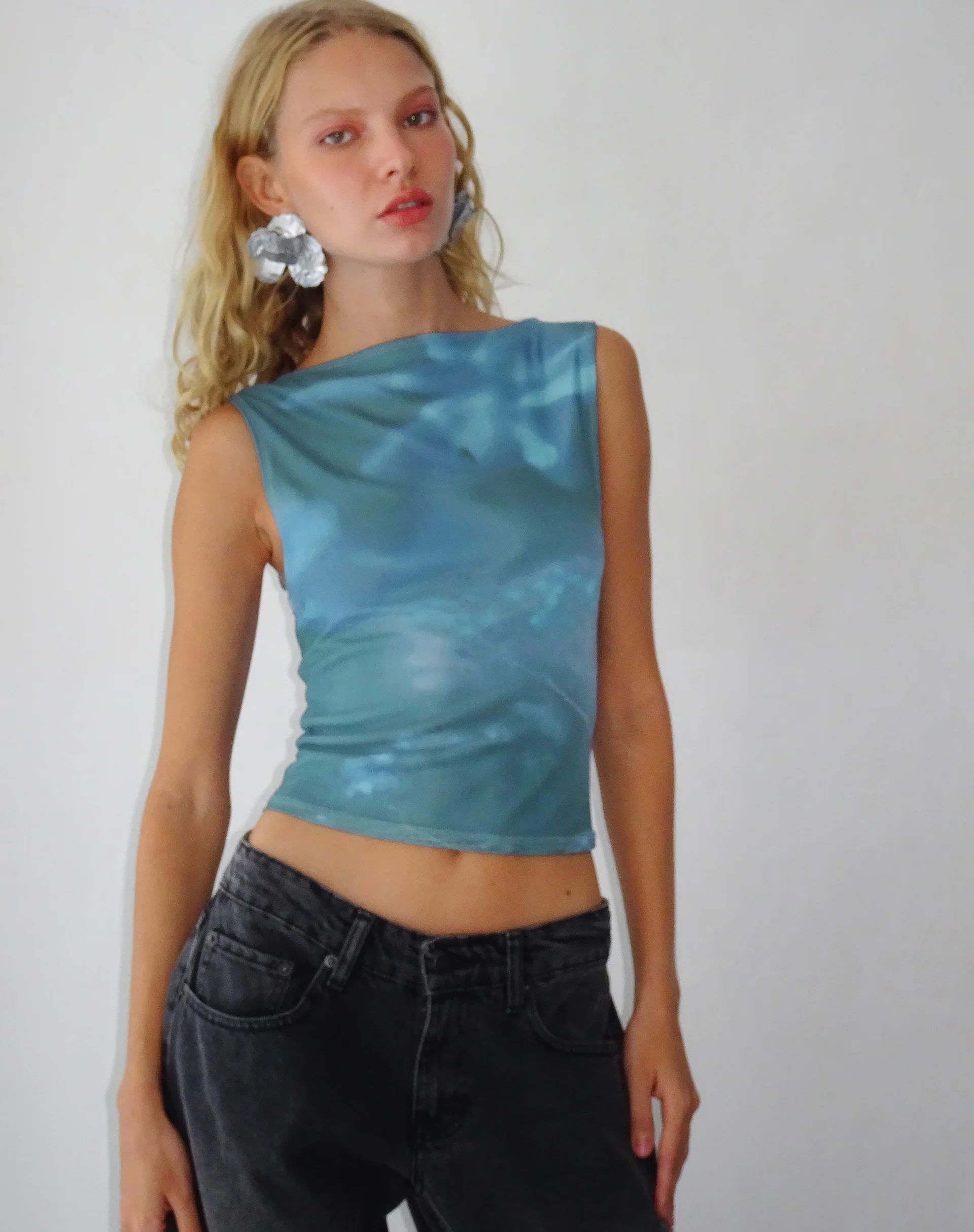 Maloe Mesh Top in Floral Lumen - Awmao