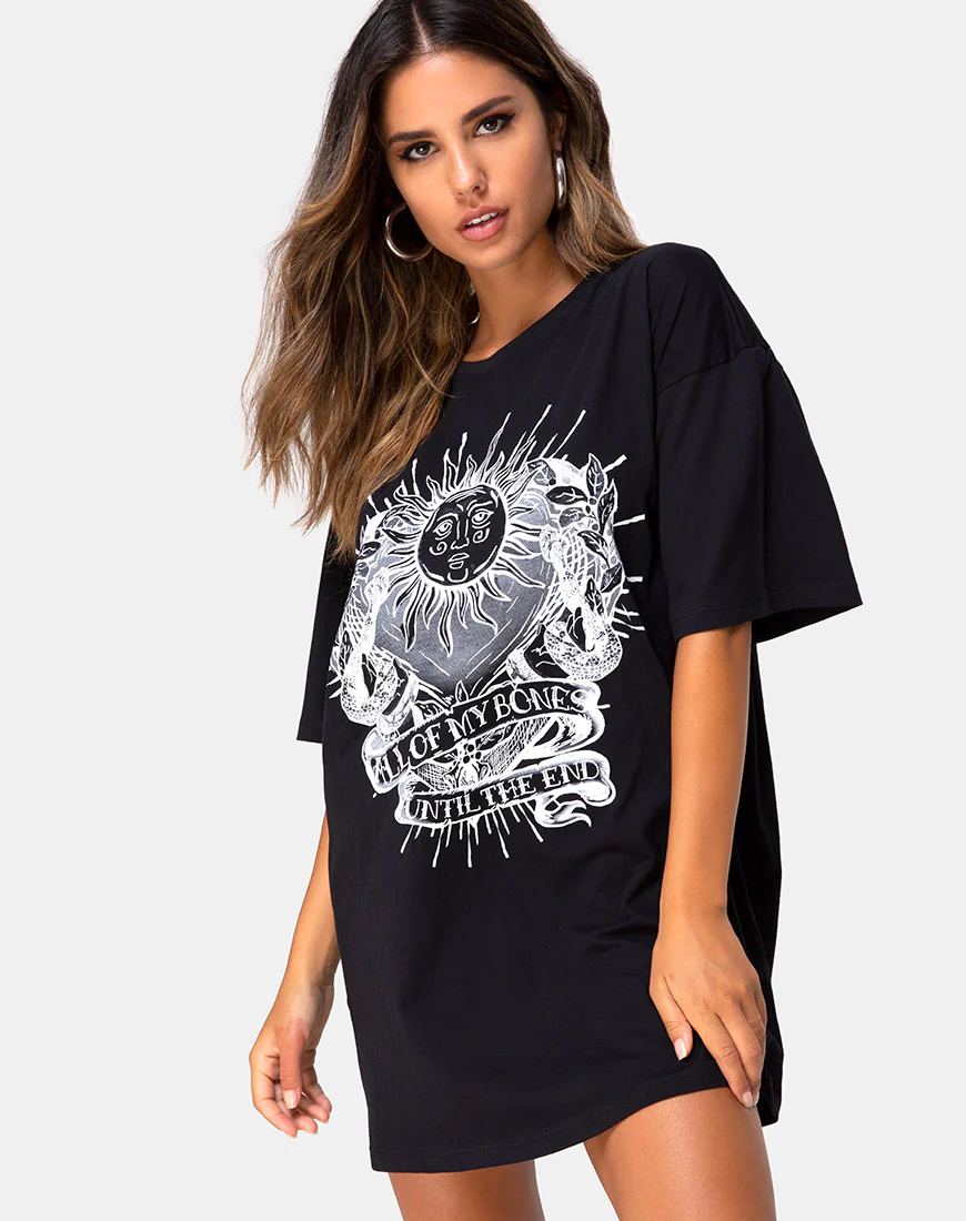Sunny Kiss Tee in Black All of My bones - Awmao