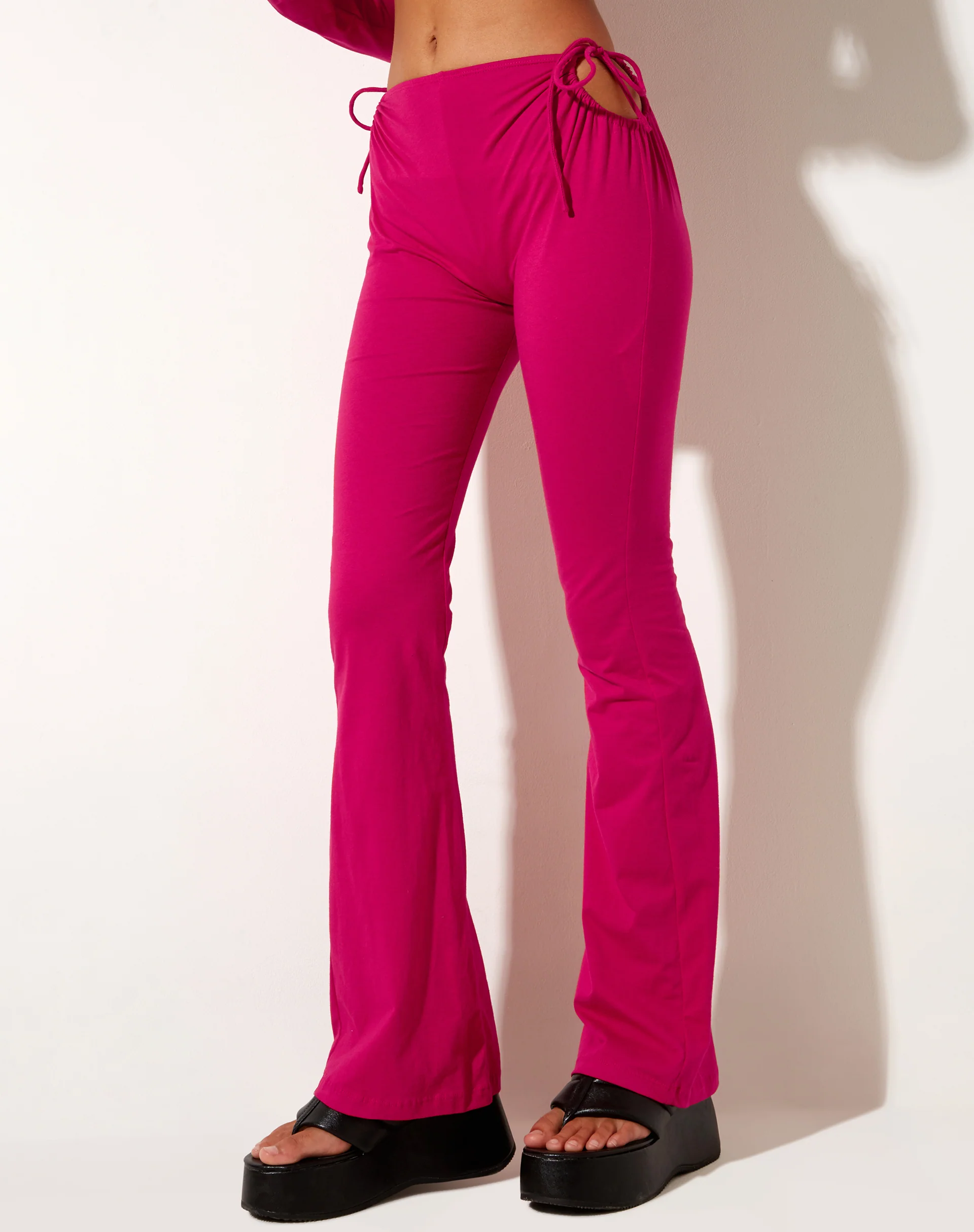 Mileri Flared Trouser in Lycra Fandango Pink - Awmao