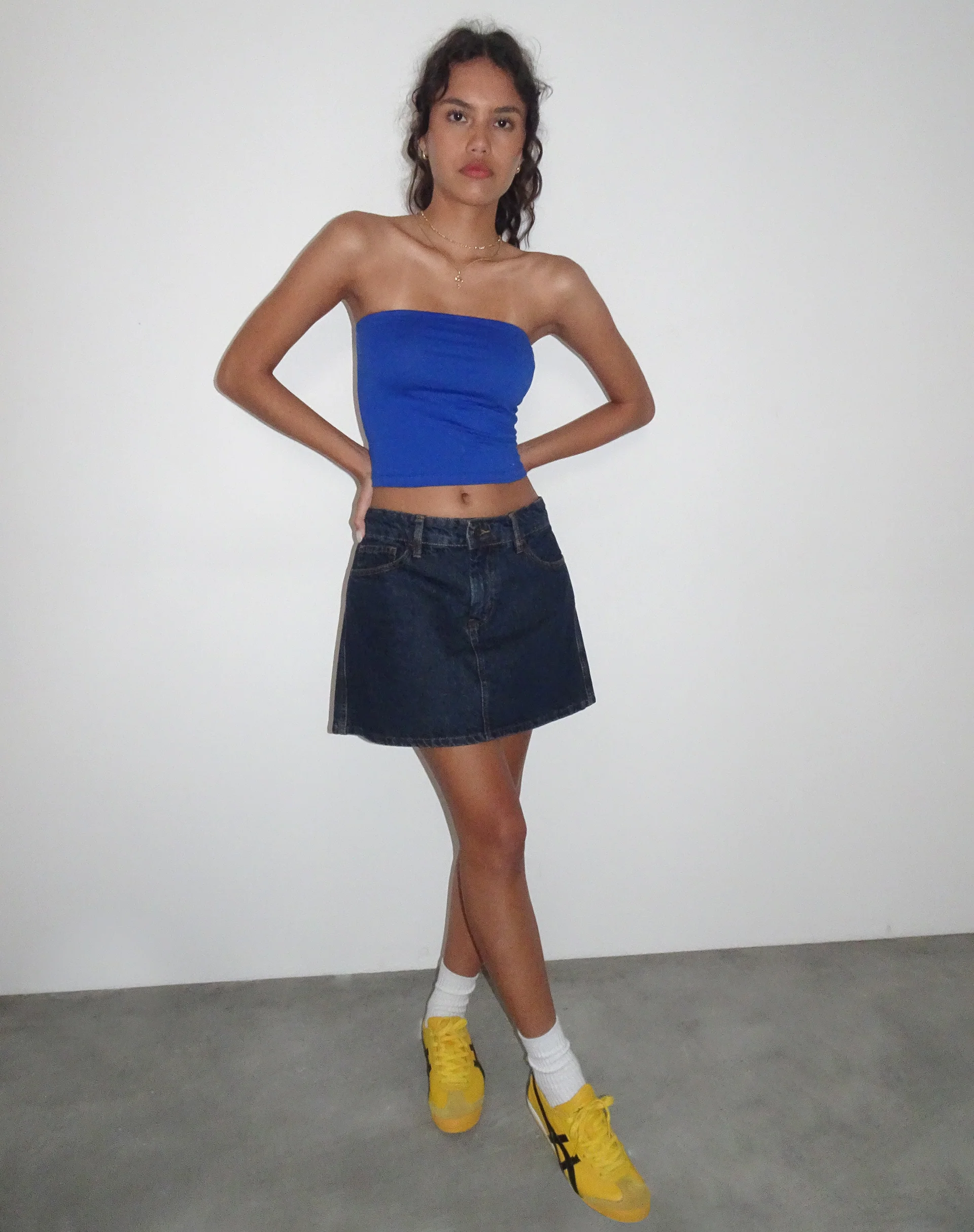 Shae Bandeau Top in Cobalt - Awmao