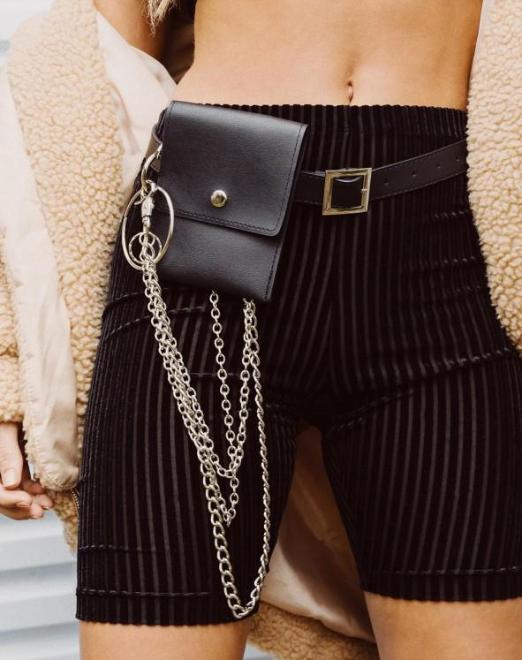 Bike Short in Velvet Sheer Stripe Black X Princess Polly - Awmao