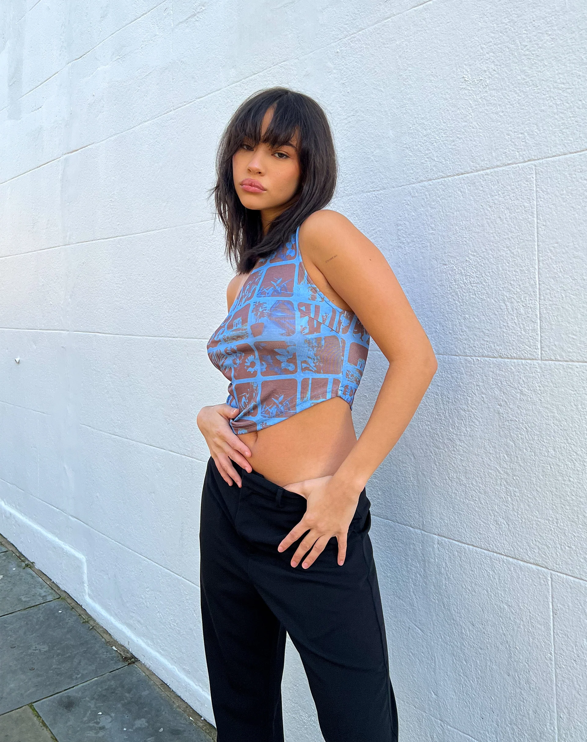 Rinja Top in Photographic Blue - Awmao