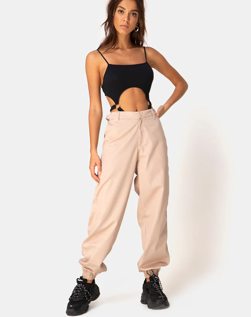 Jubie Cargo Trouser in Tan Drill - Awmao