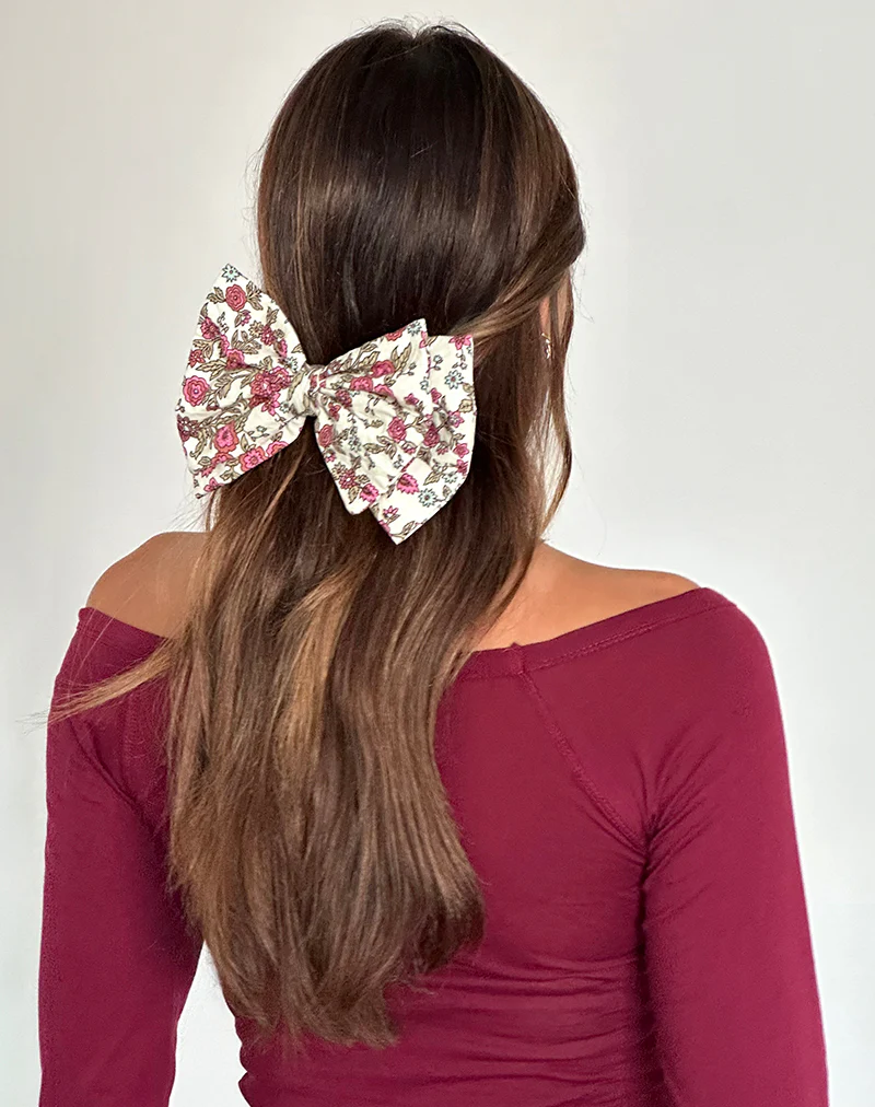 Acar Bow Clip in Vintage Bloom - Awmao