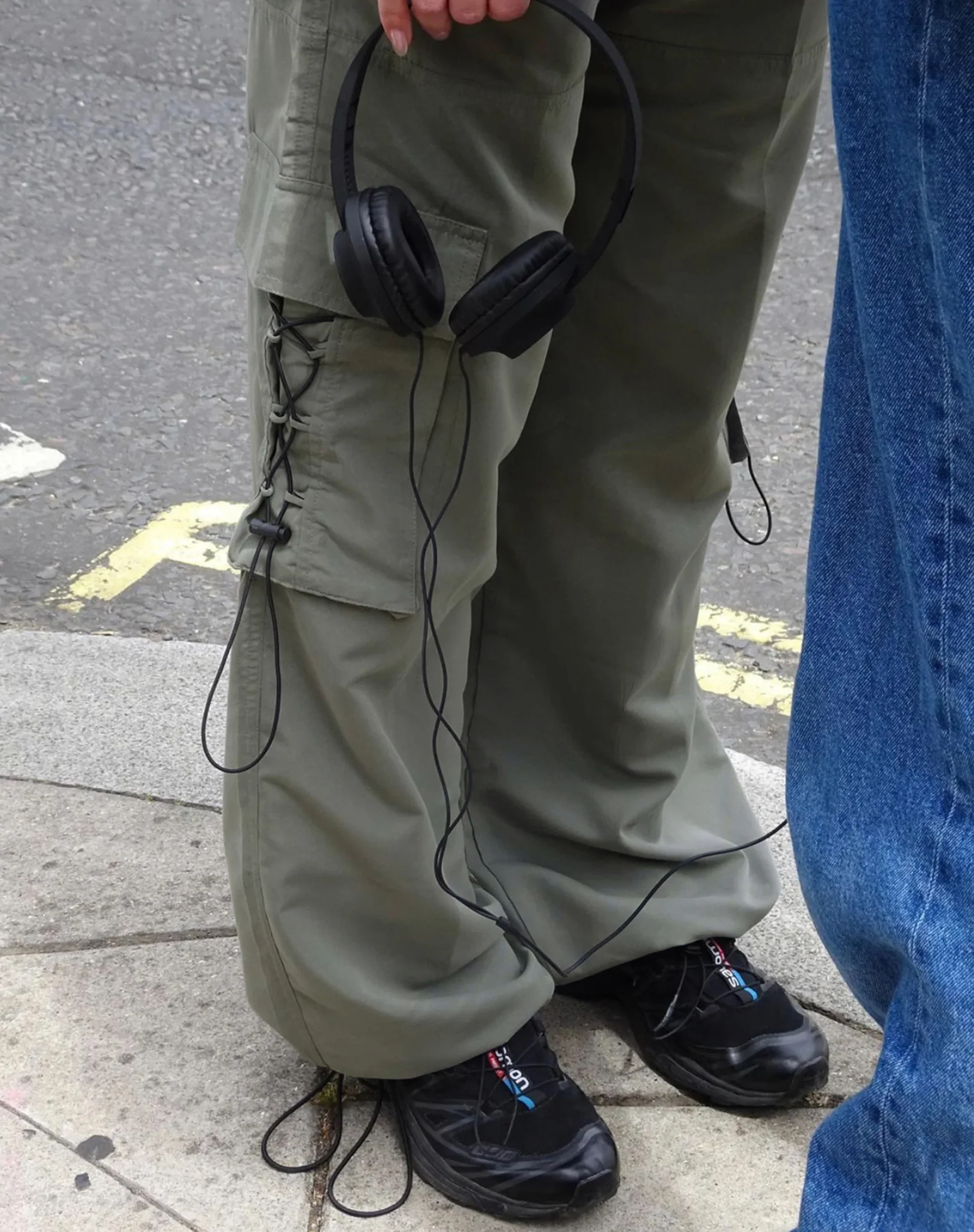 MOTEL X JACQUIE Fabio Wide Leg Cargo Trousers in Grey - Awmao