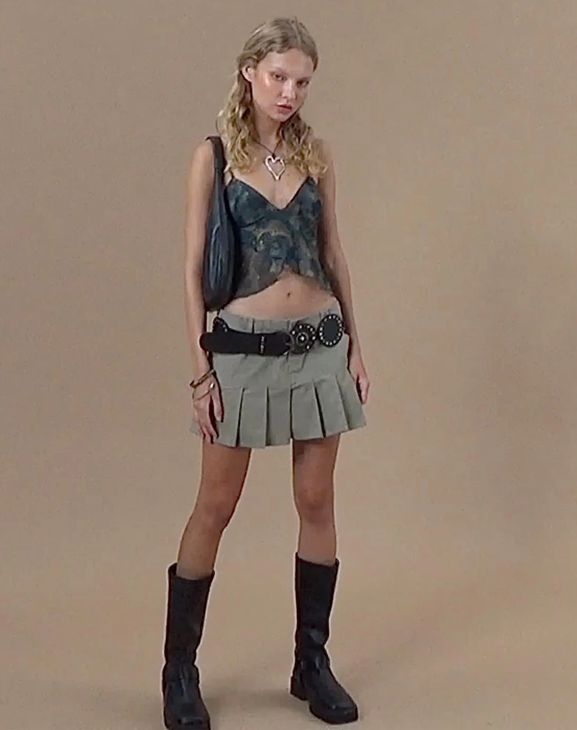 Keripa Cargo Mini Skirt in Biscotti - Awmao