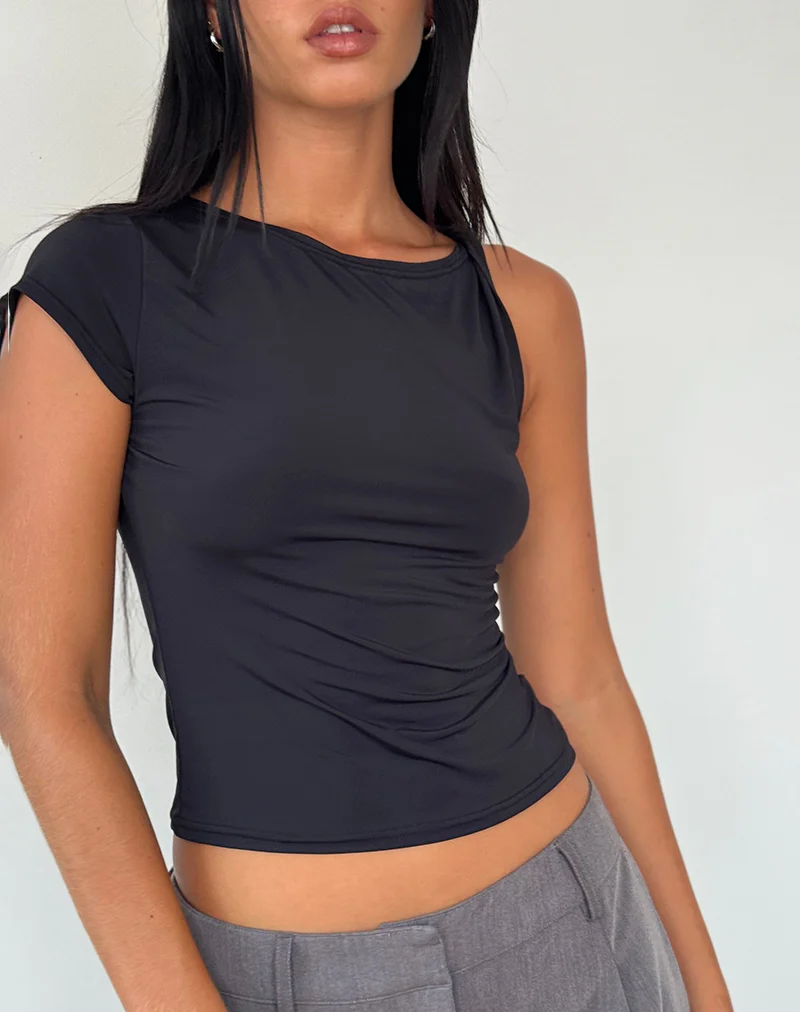 Dannas Asymmetric Top in Black - Awmao