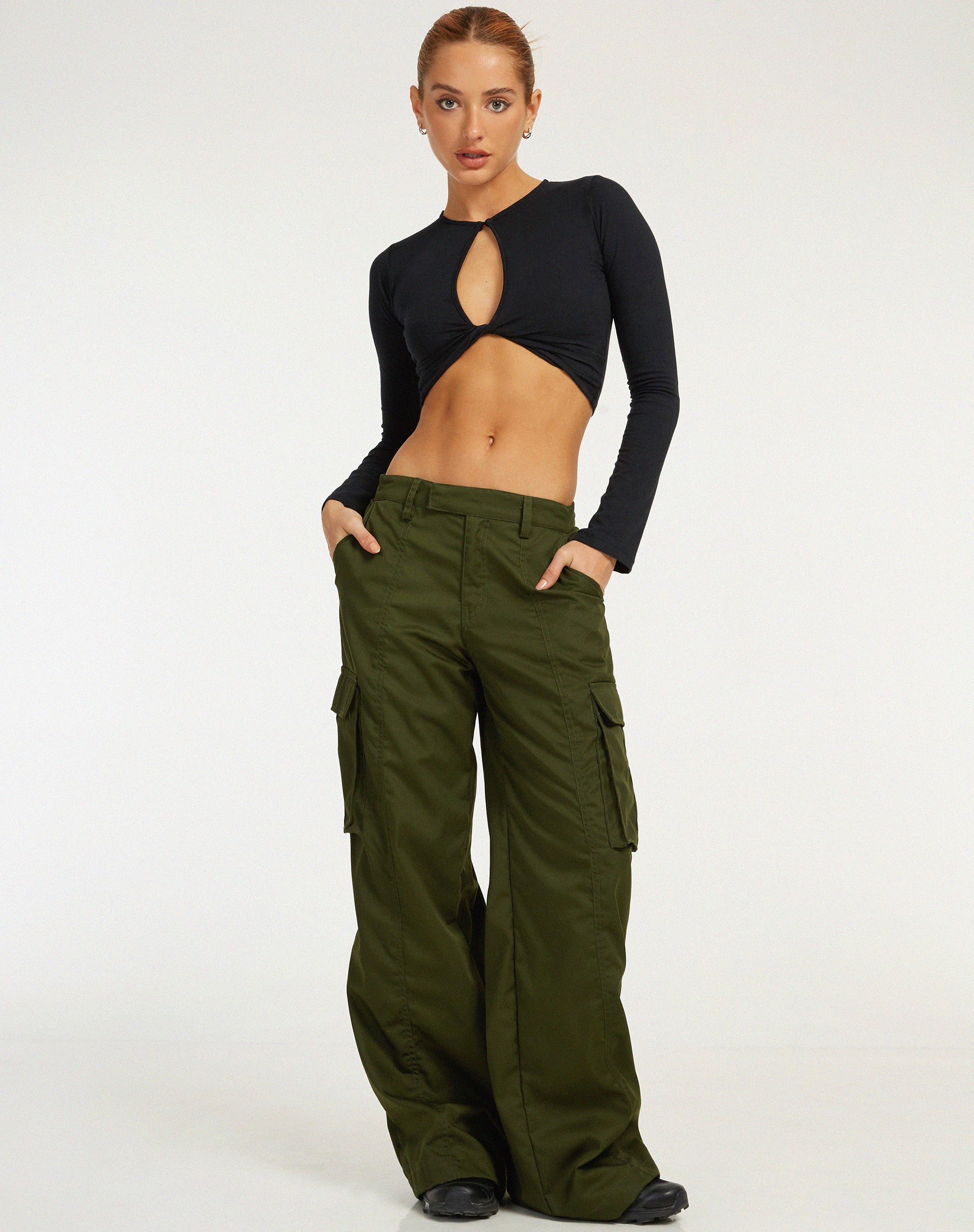 Calix Cargo Trouser in Forest Green - Awmao