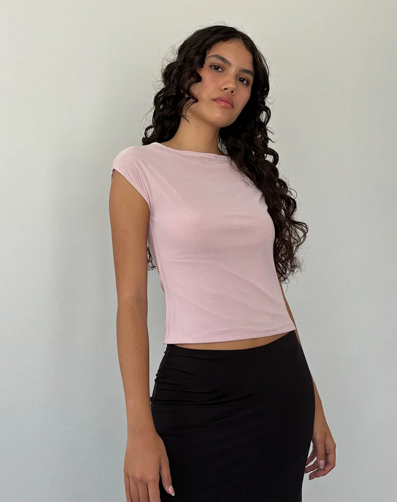 Nova Top In Mesh Pink - Awmao