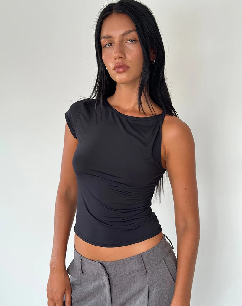 Dannas Asymmetric Top in Black - Awmao