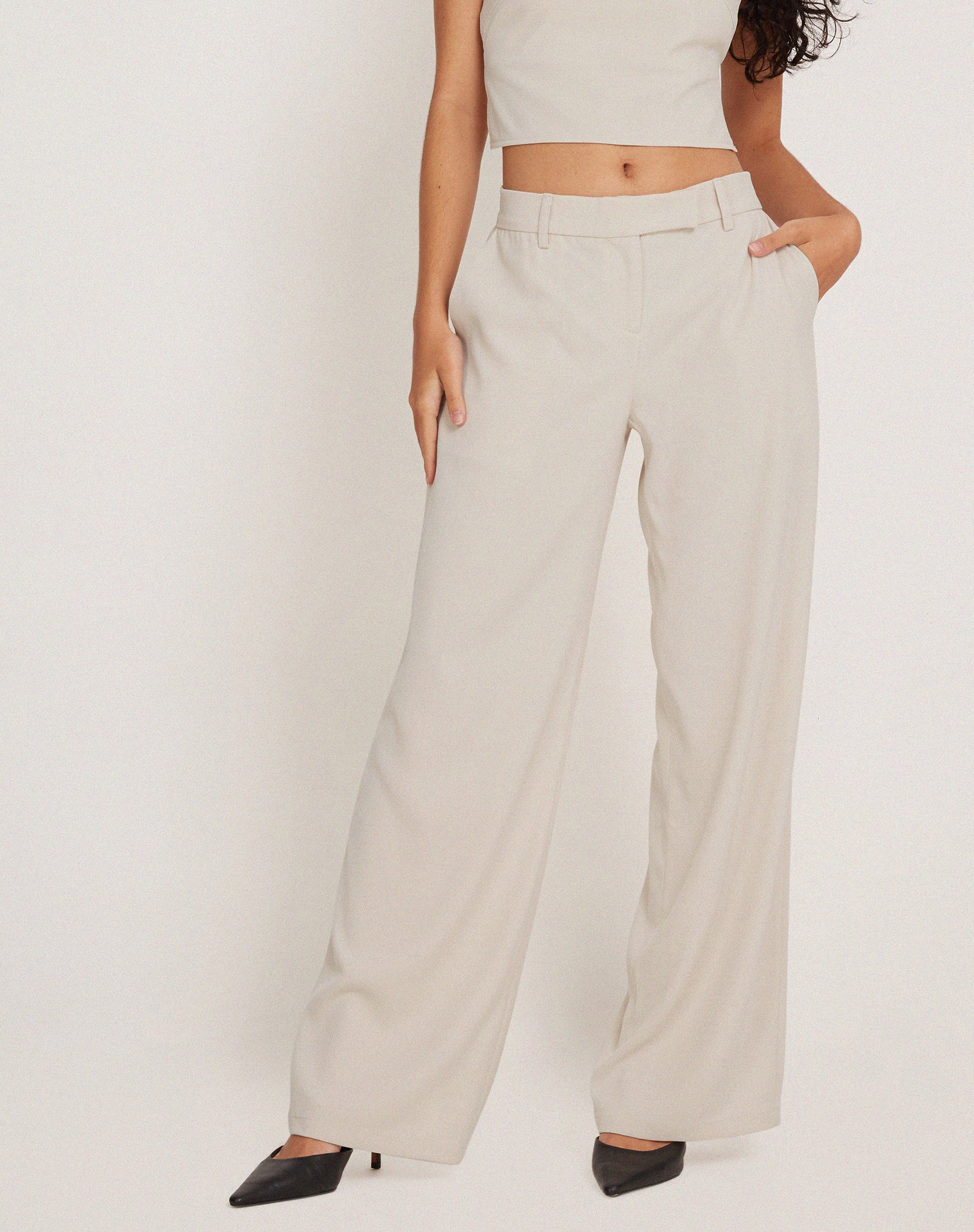 Jabba Trouser in Light Cream - Awmao