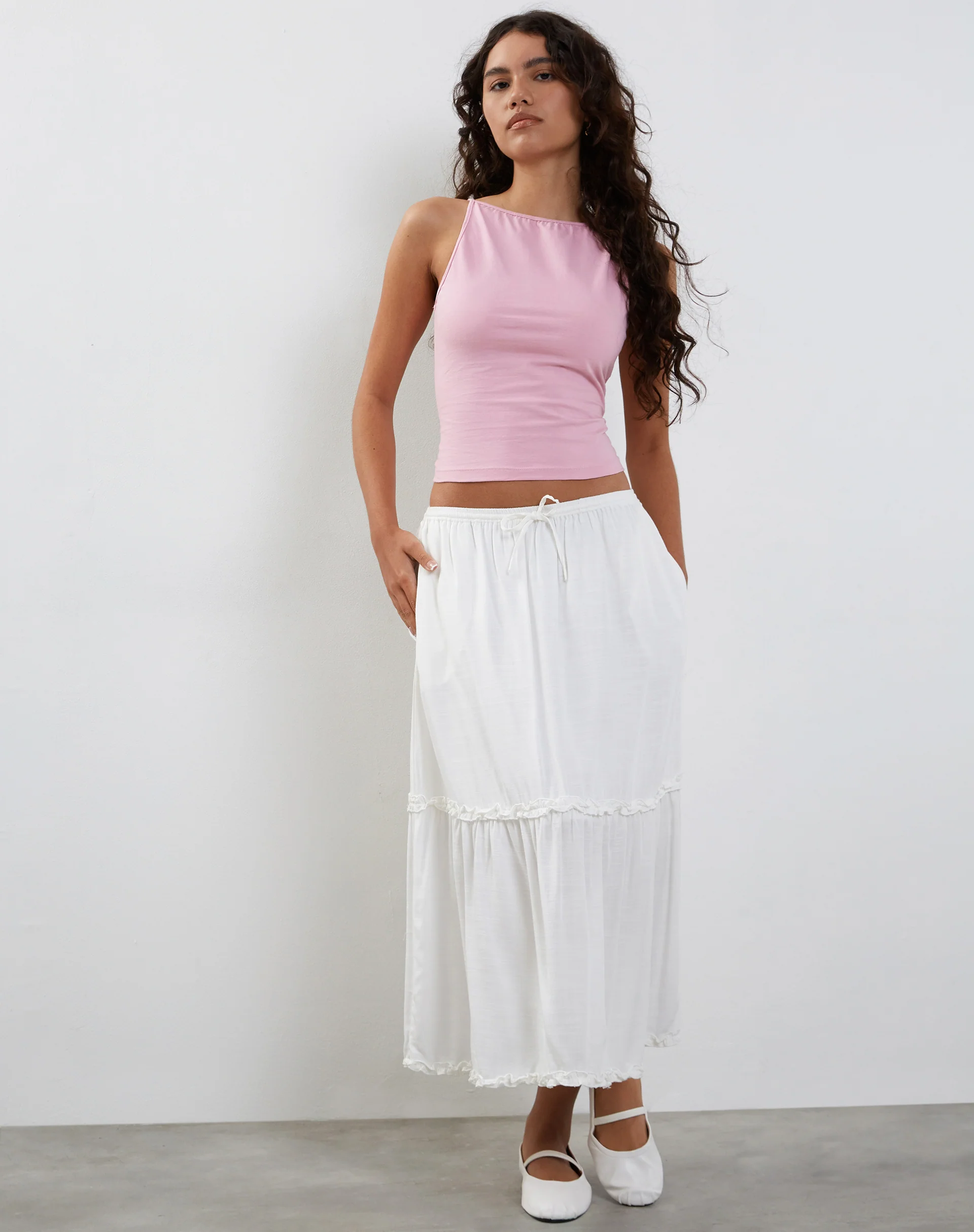 Dudley Vest Top in Flamingo Pink - Awmao