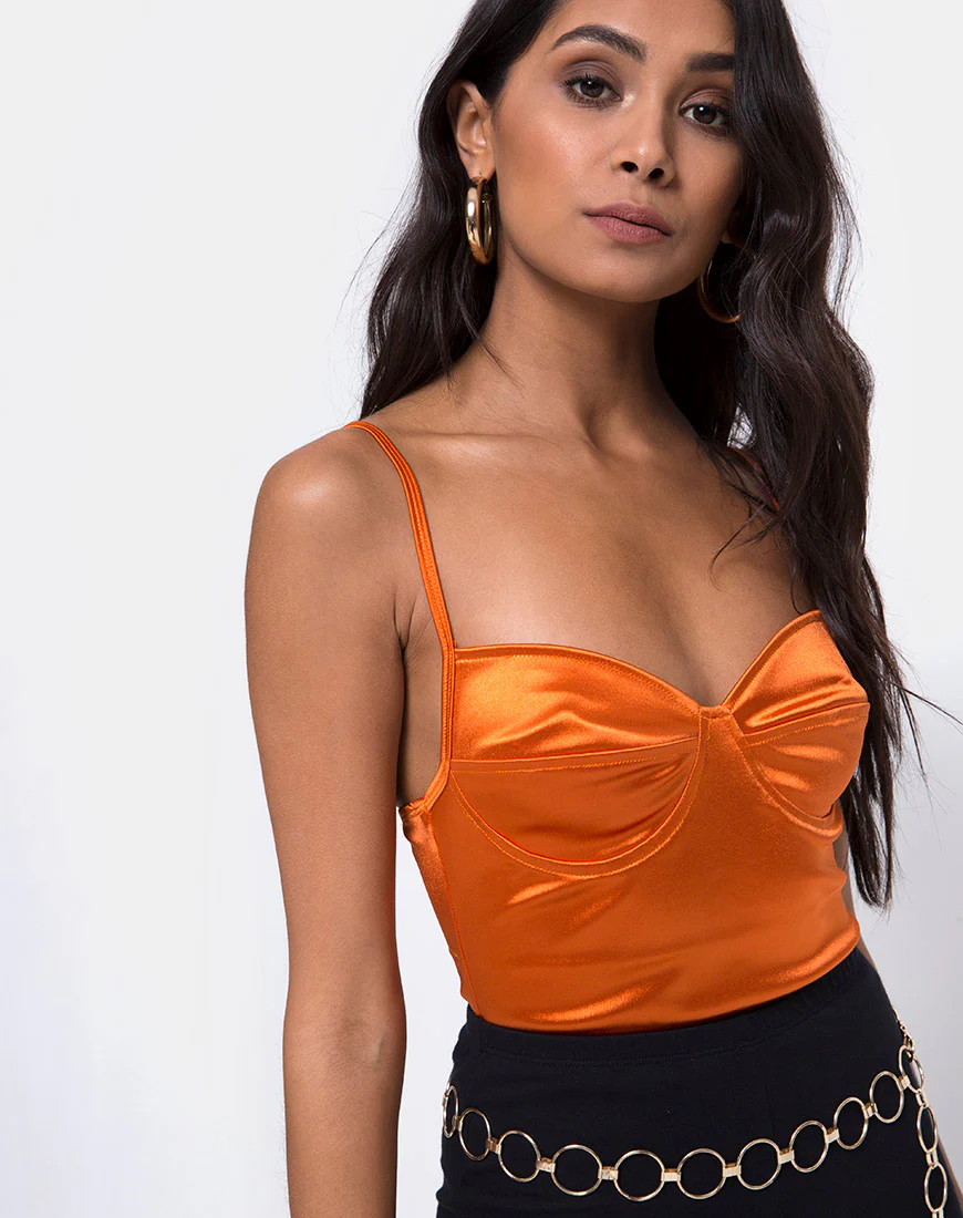 Lantas Bodice in Satin Salt Caramel - Awmao