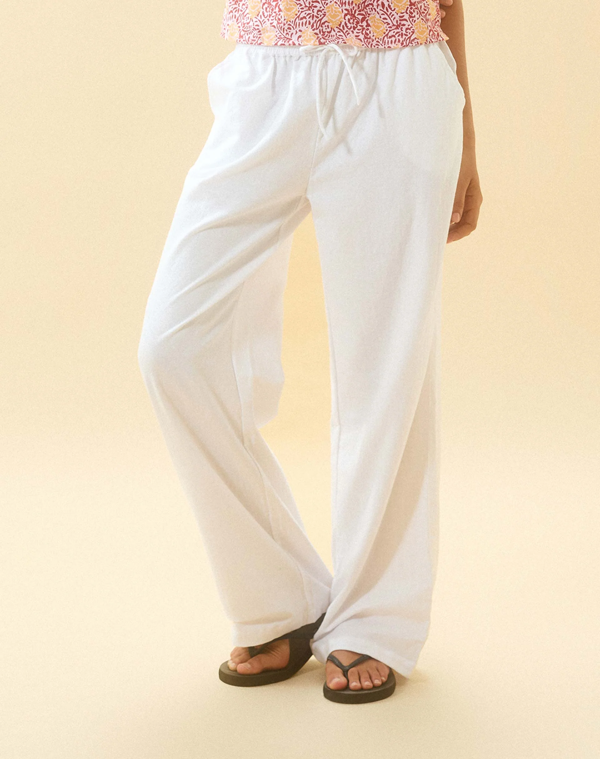 Wasic Linen Trouser in White - Awmao