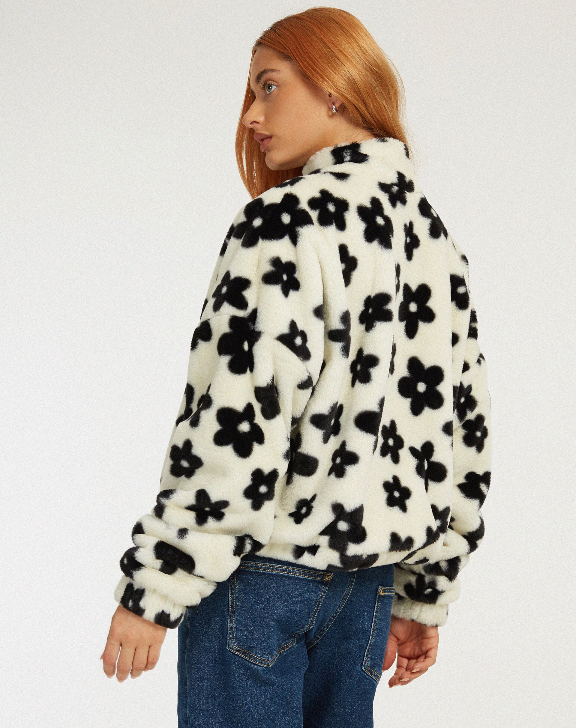 Nero Jacket in Daisy White and Black - Awmao