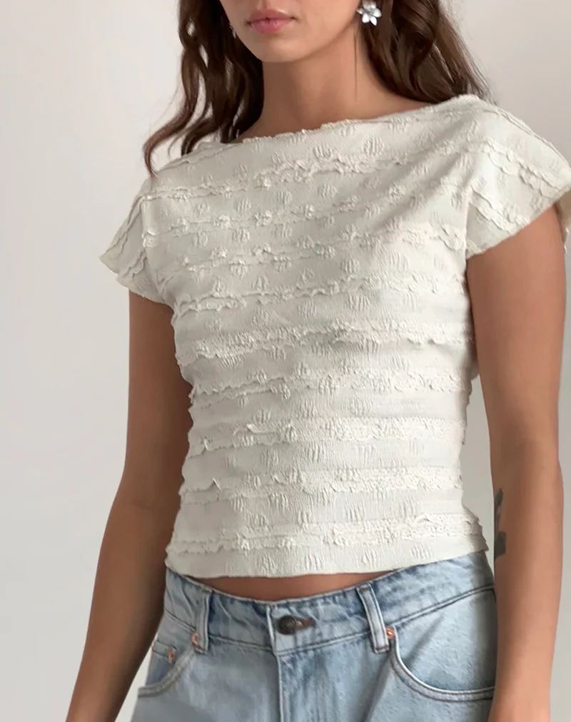 Nova Top in Crinkle Ivory - Awmao