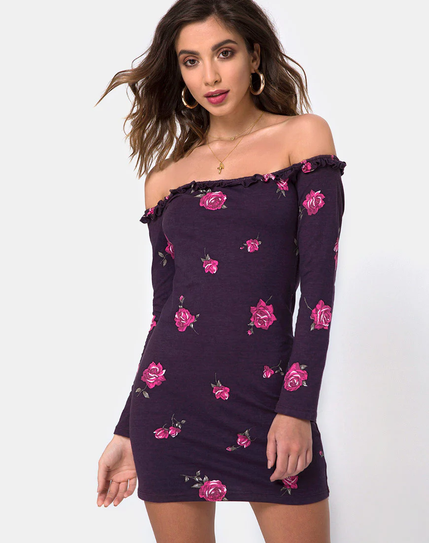 Janelis Bodycon Dress in Evening Rose - Awmao