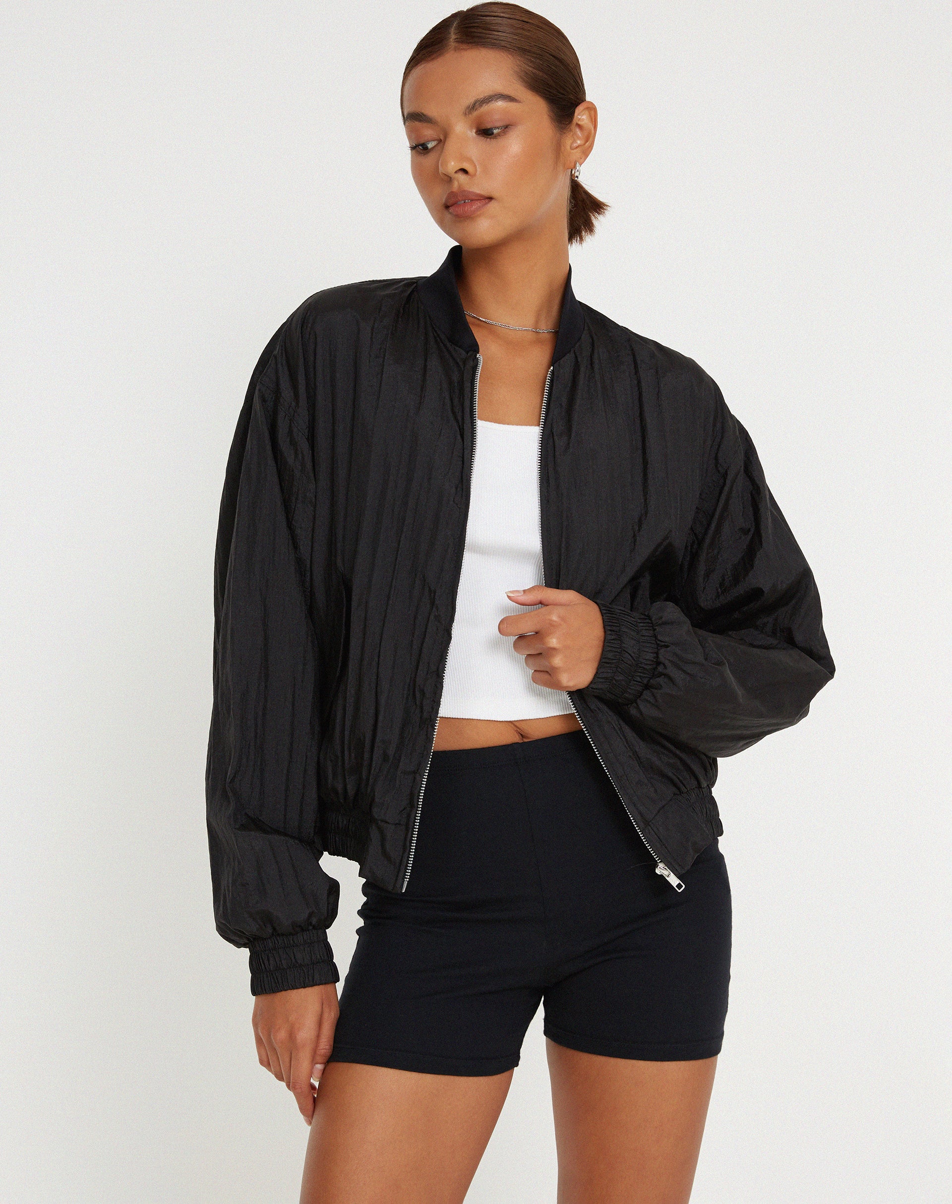 Yuu Shell Jacket in Black - Awmao