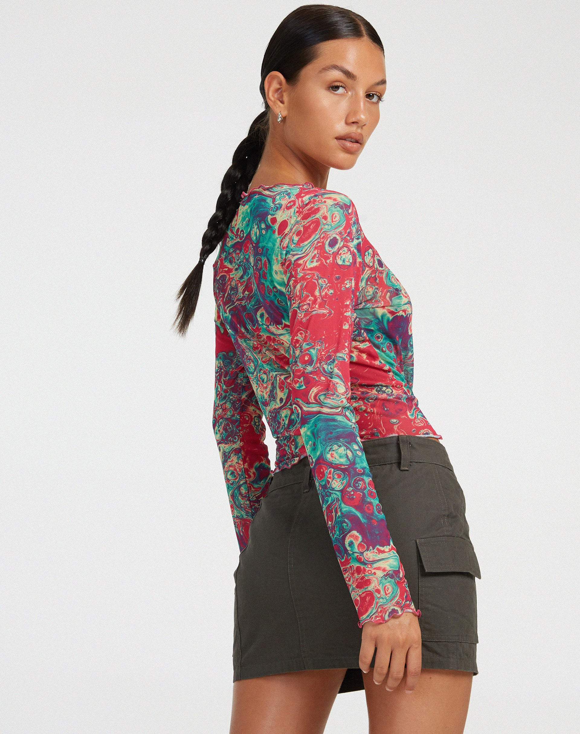 Narita Long Sleeve Top in Festival Print - Awmao