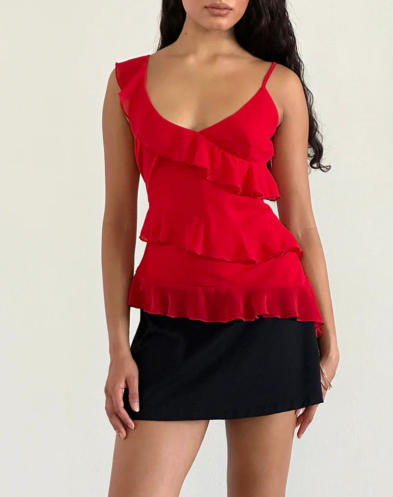 Irani Top in Red - Awmao