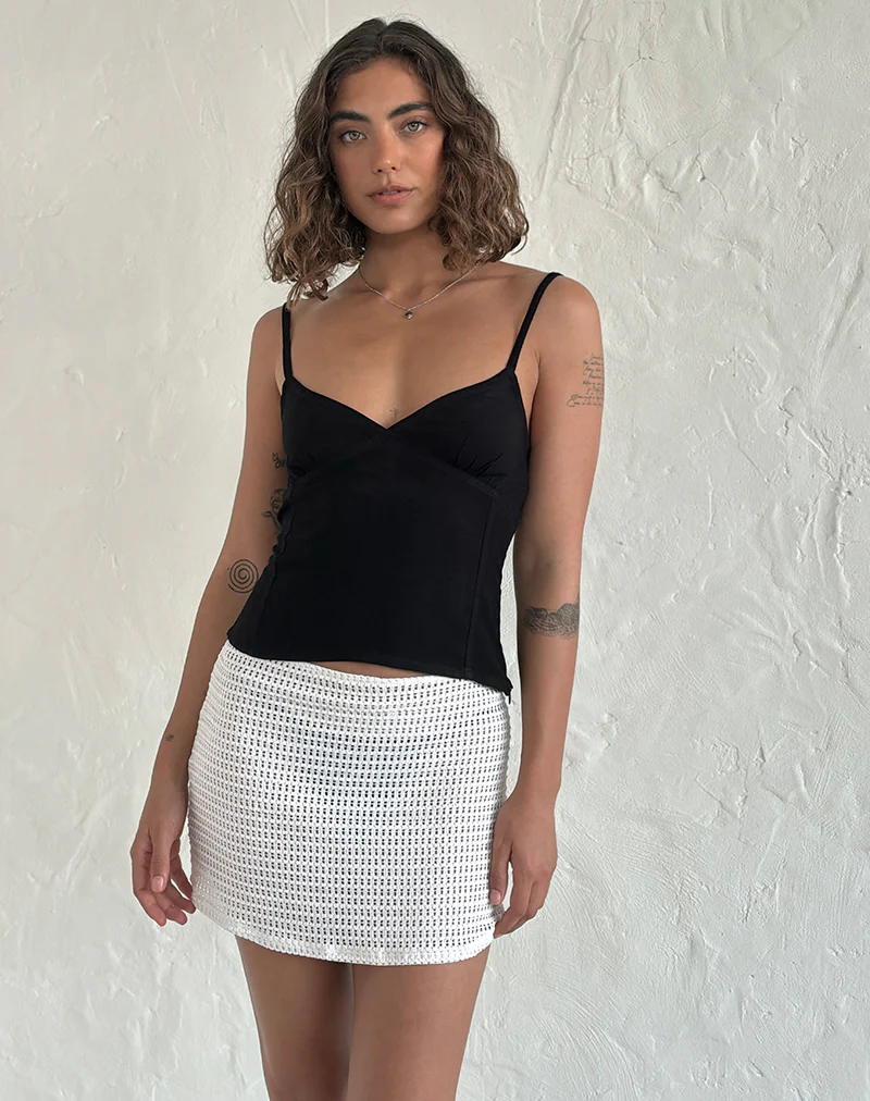 Rey Cami Top in Black - Awmao